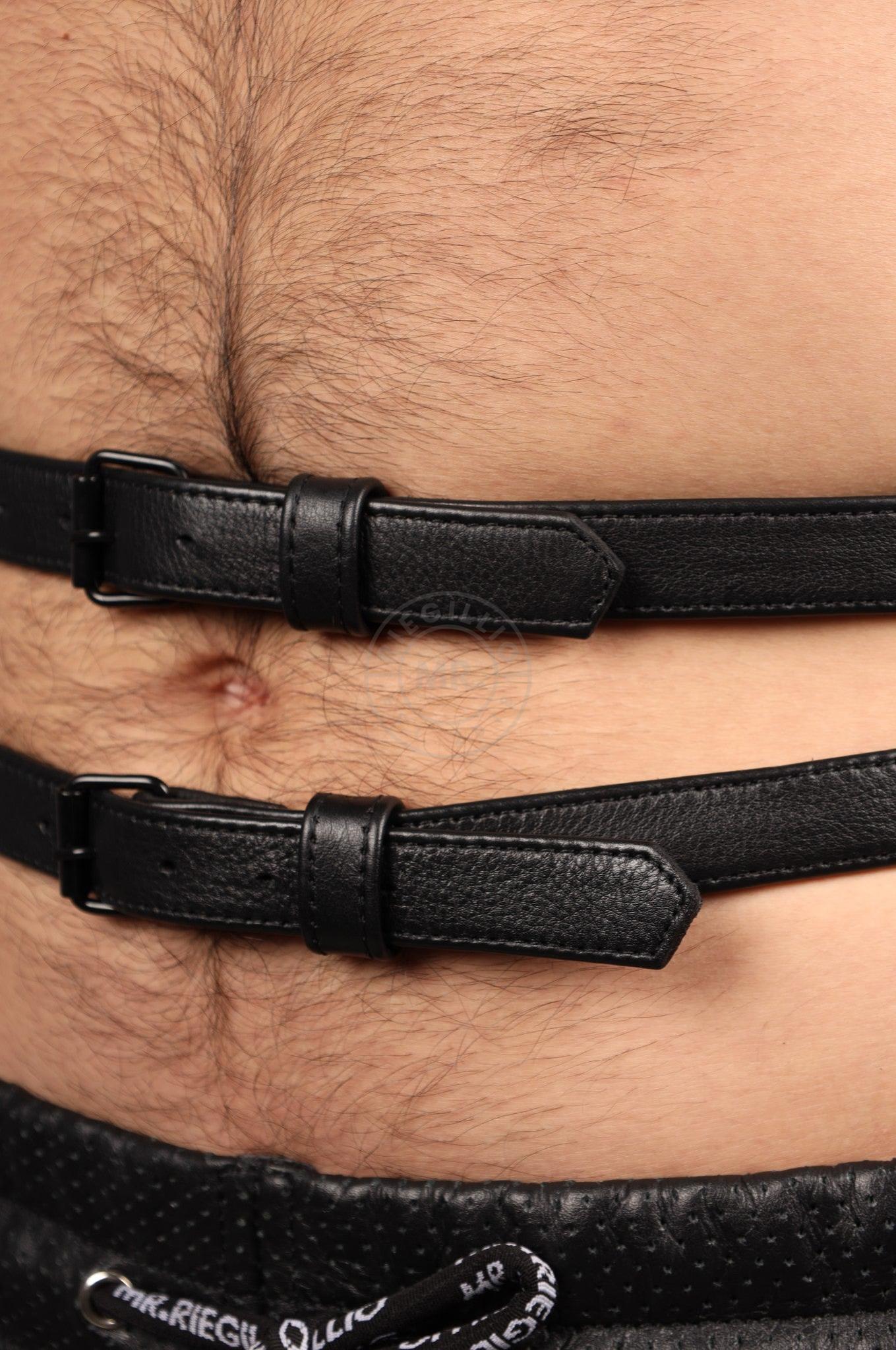 Slim Body Leather Harness - Black at MR. Riegillio