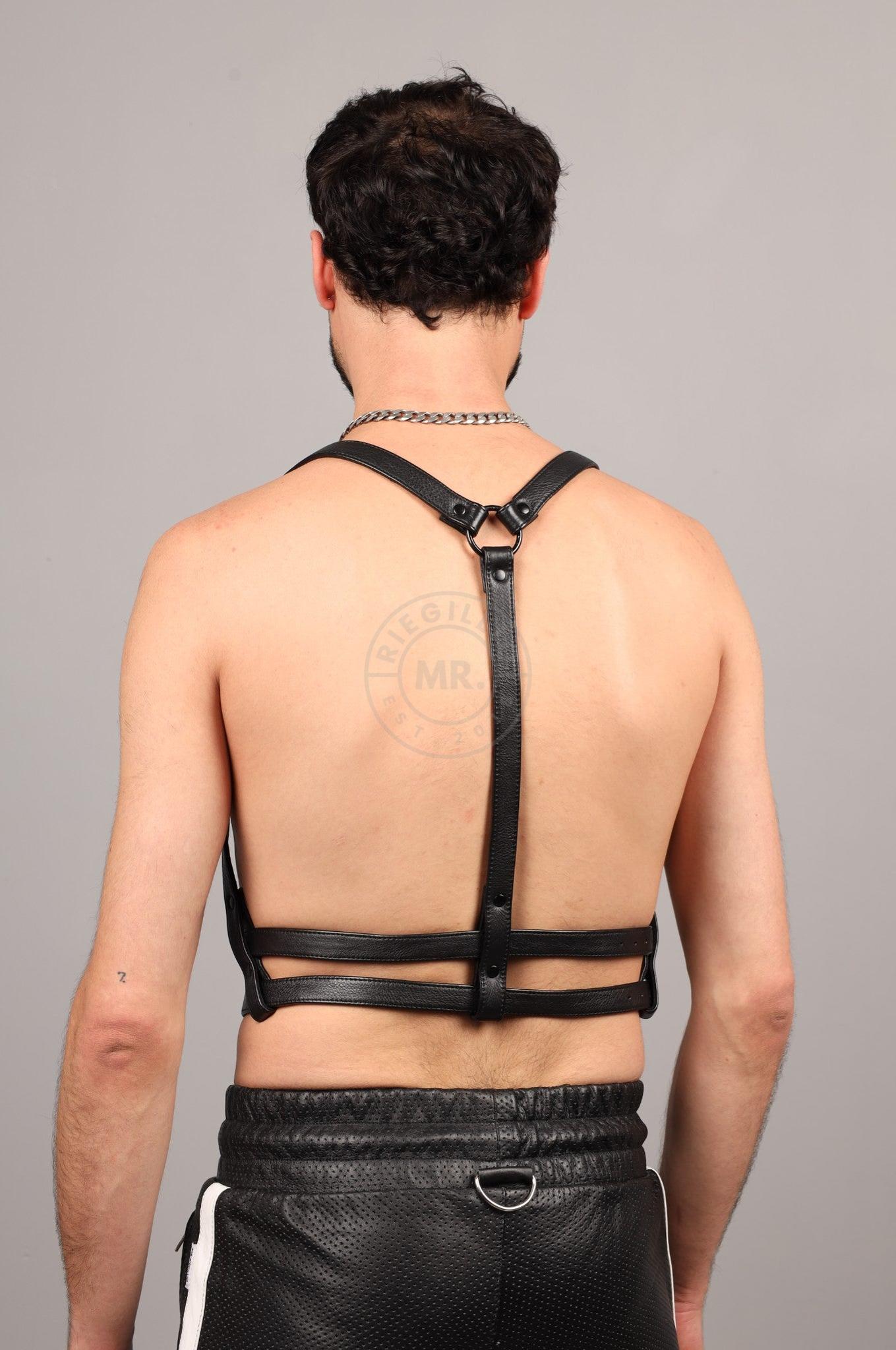 Slim Body Leather Harness - Black at MR. Riegillio