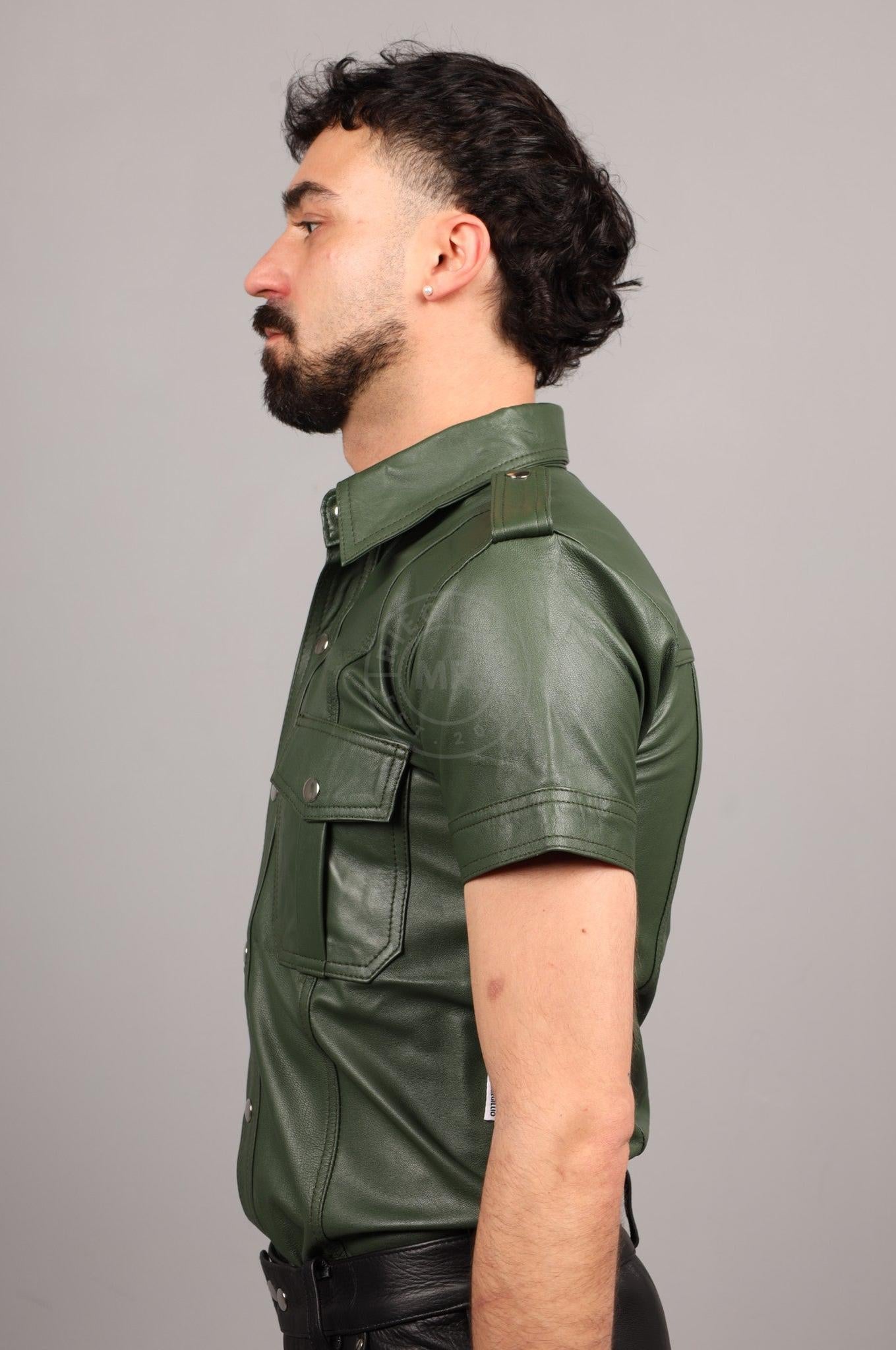 Green Leather Shirt at MR. Riegillio