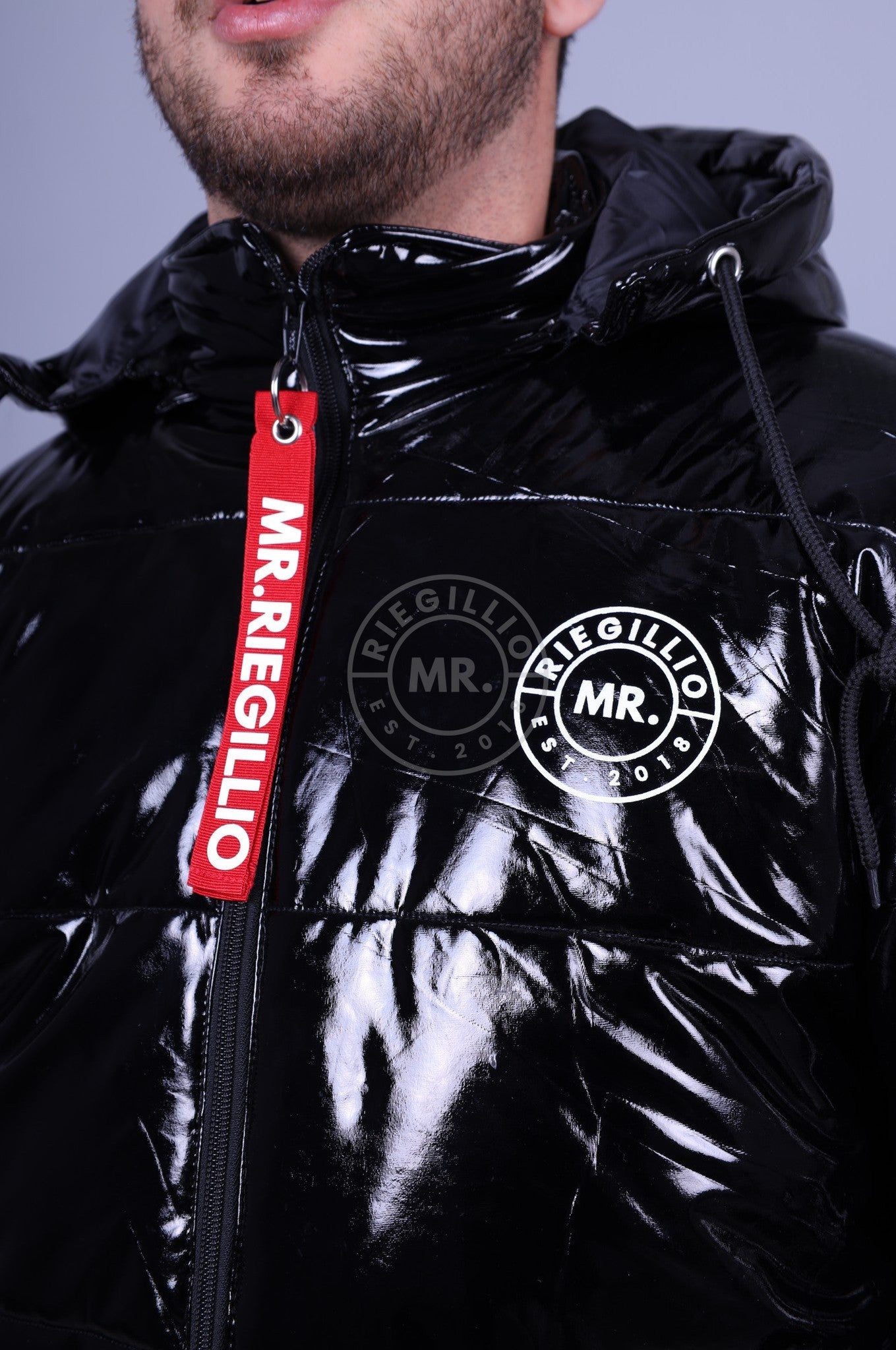 PVC Puffer Jacket - Black at MR. Riegillio