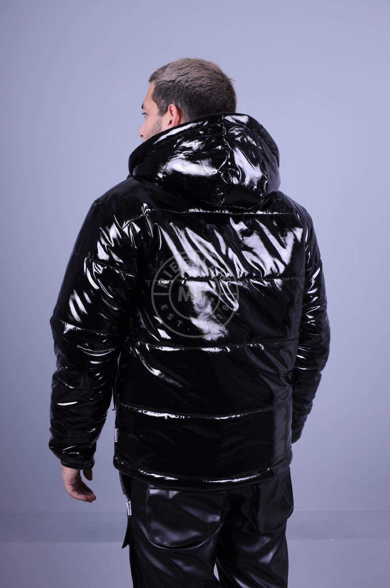 Shiny nylon long puffer jacket Girl, Black | TWINSET Milano