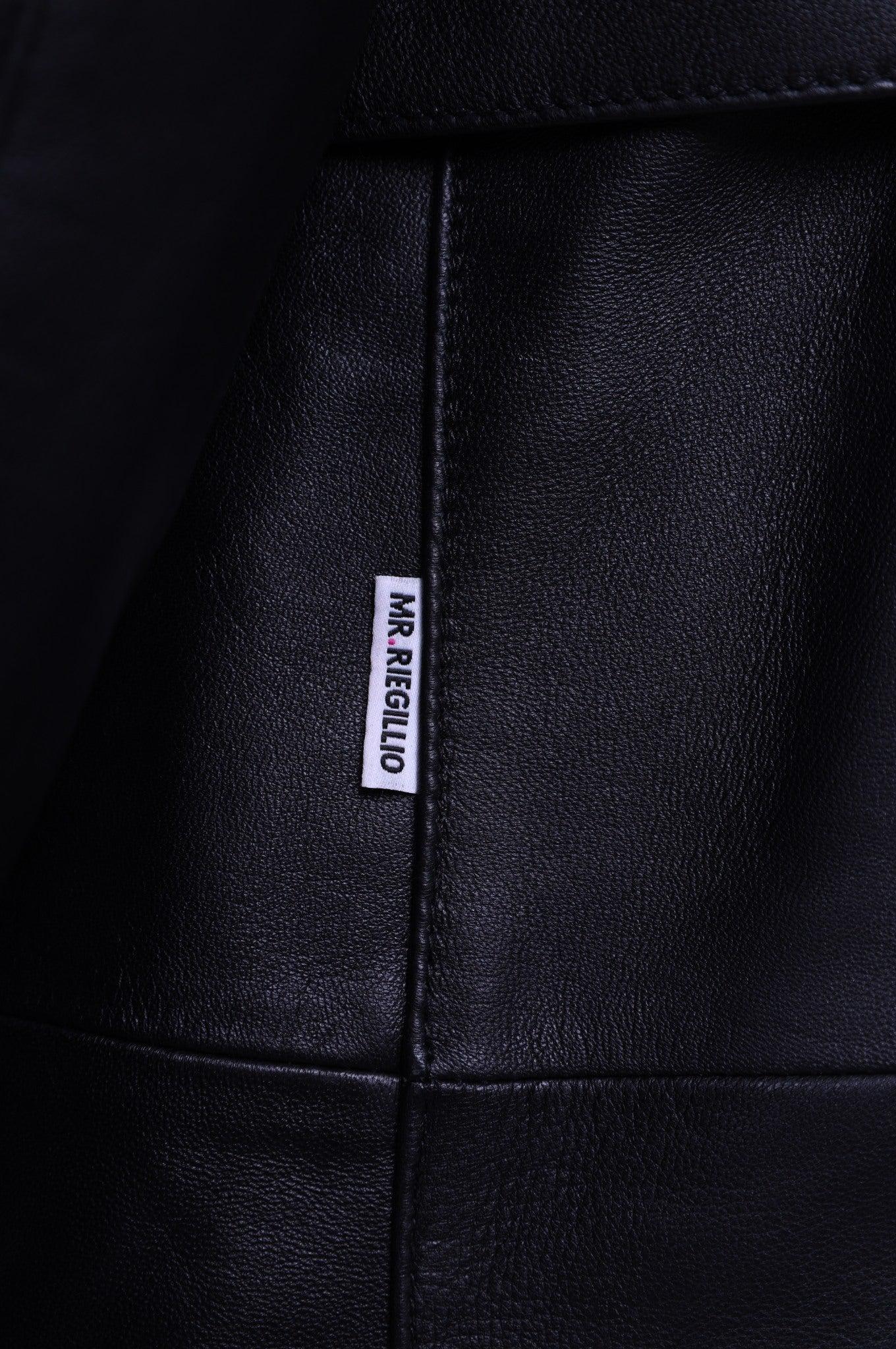 Black Leather Bathrobe at MR. Riegillio