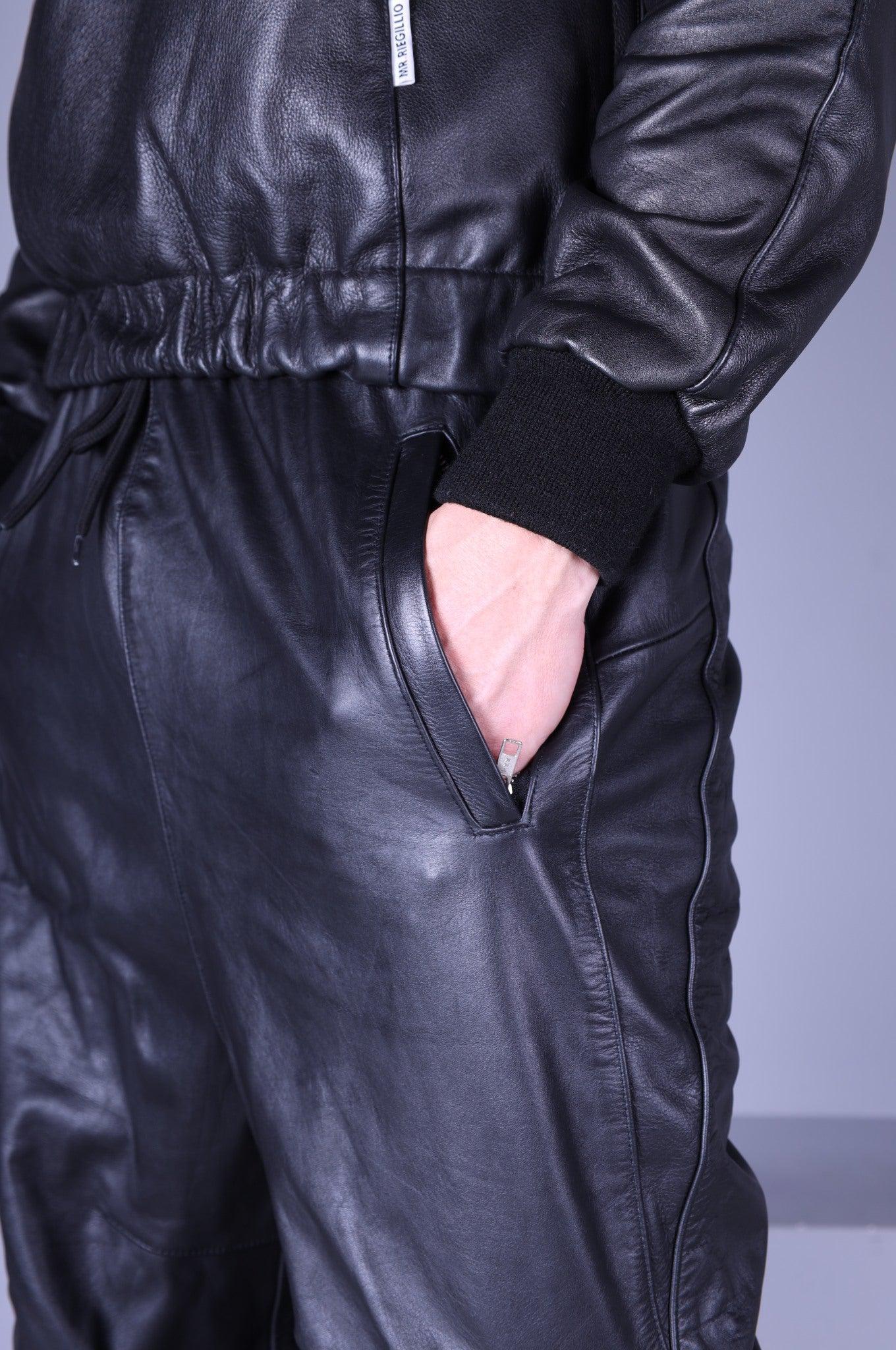 Xtreme Leather Pants - Full Black at MR. Riegillio