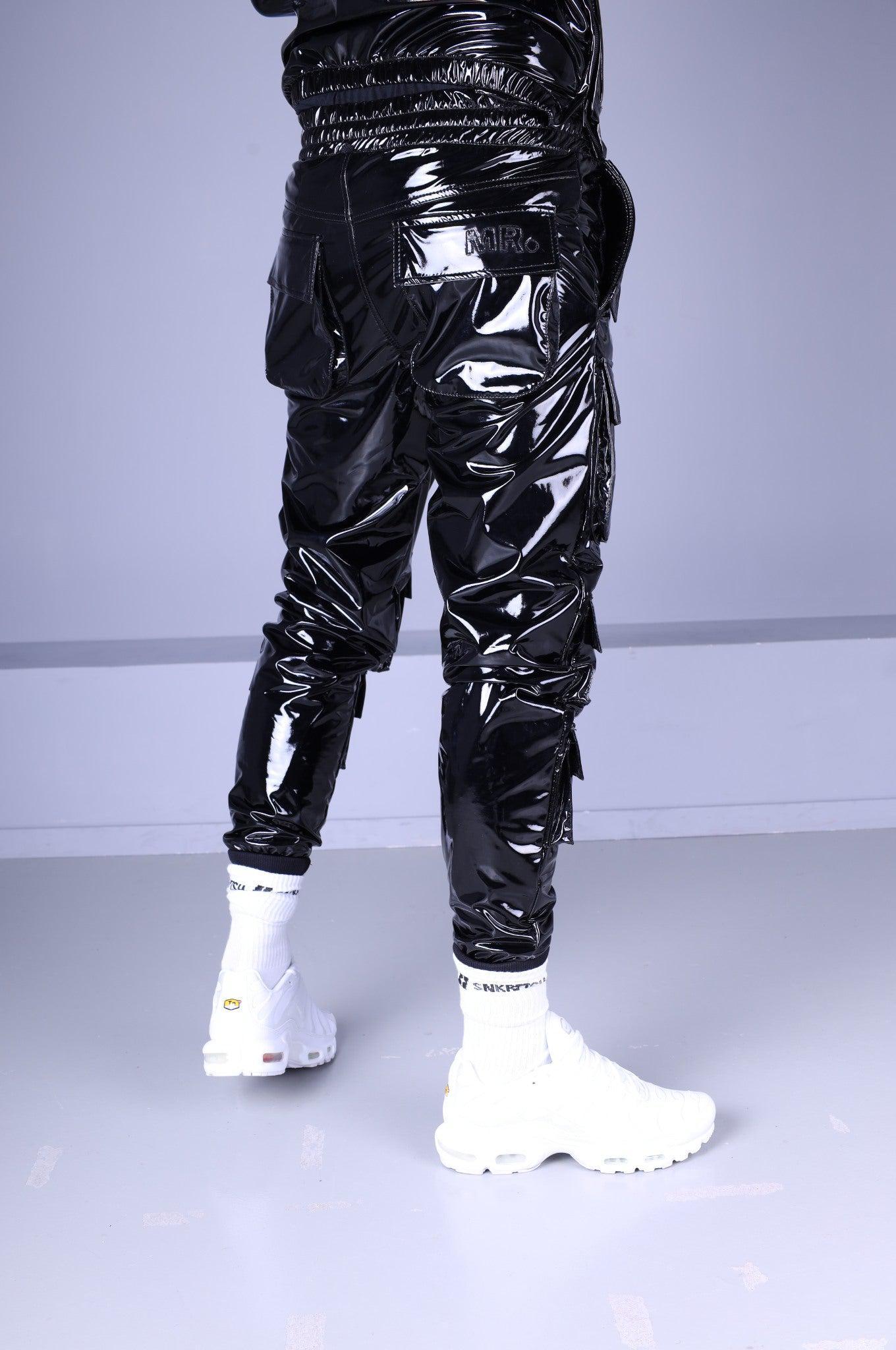 Black PVC Utility Pants at MR. Riegillio
