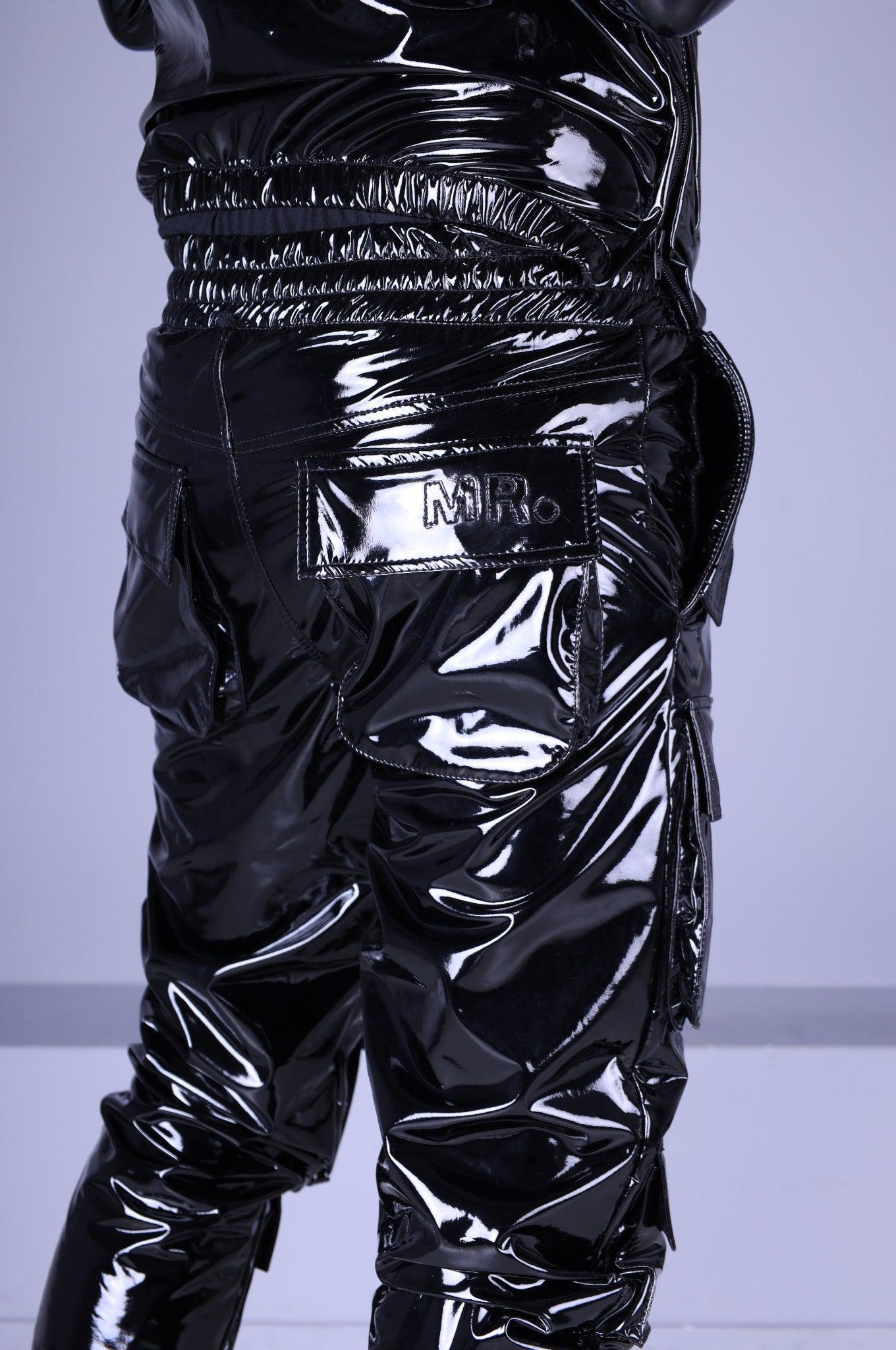 Black PVC Utility Pants at MR. Riegillio