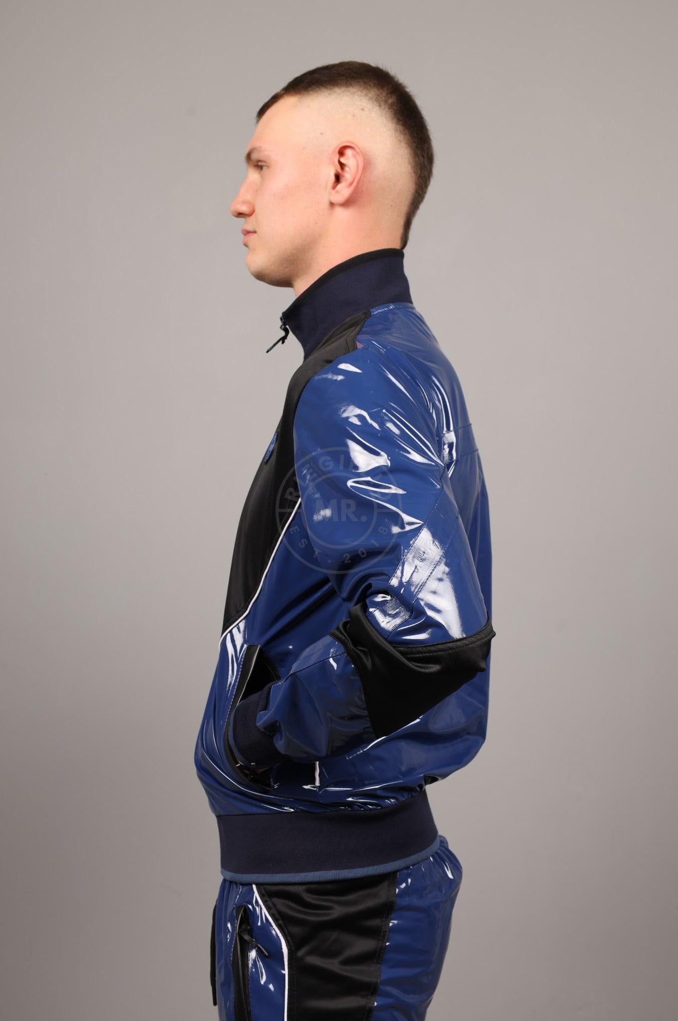 PVC 24 Tracksuit Jacket - Blue at MR. Riegillio