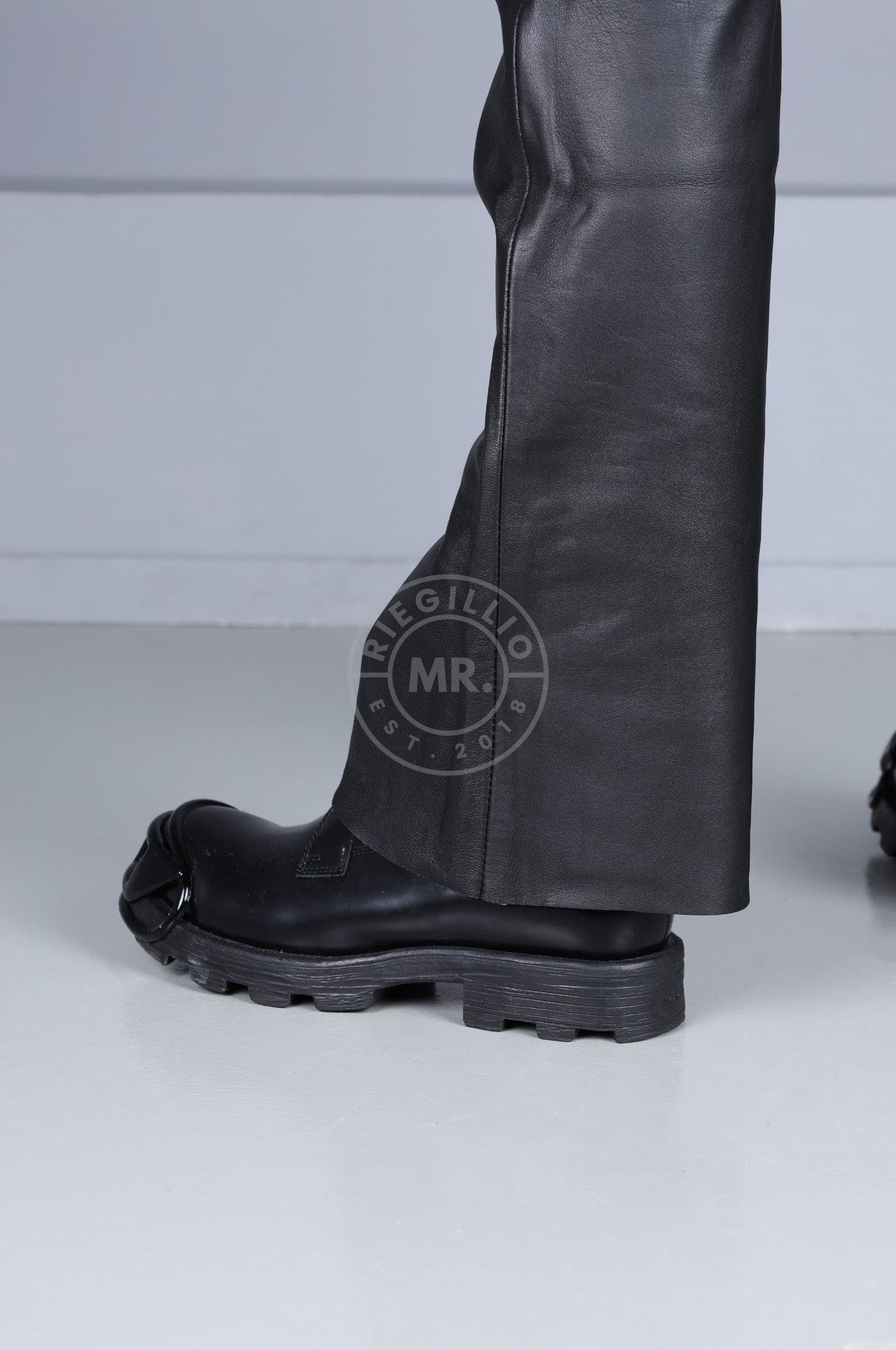 Black Leather Bootcut Pants