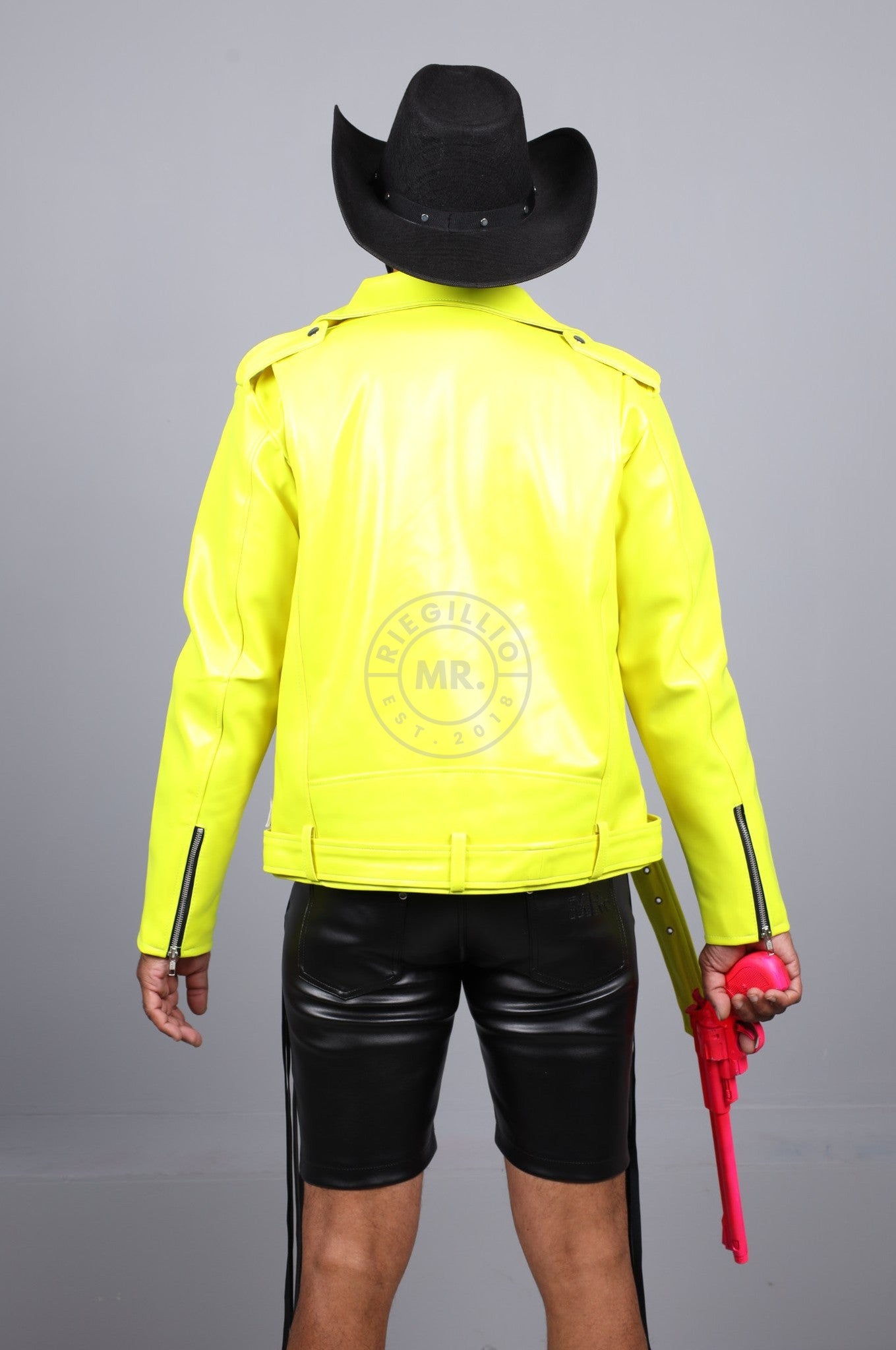 MR. Plain Brando Jacket - Neon Yellow at MR. Riegillio