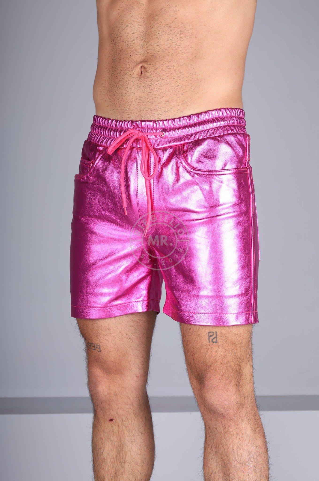 Metallic Leather Short - Pink at MR. Riegillio