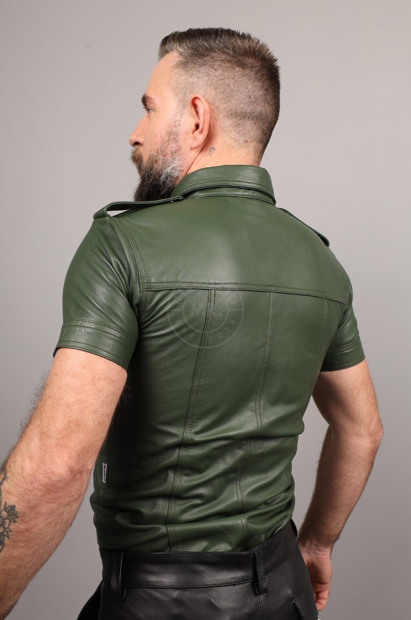 Green Leather Shirt at MR. Riegillio