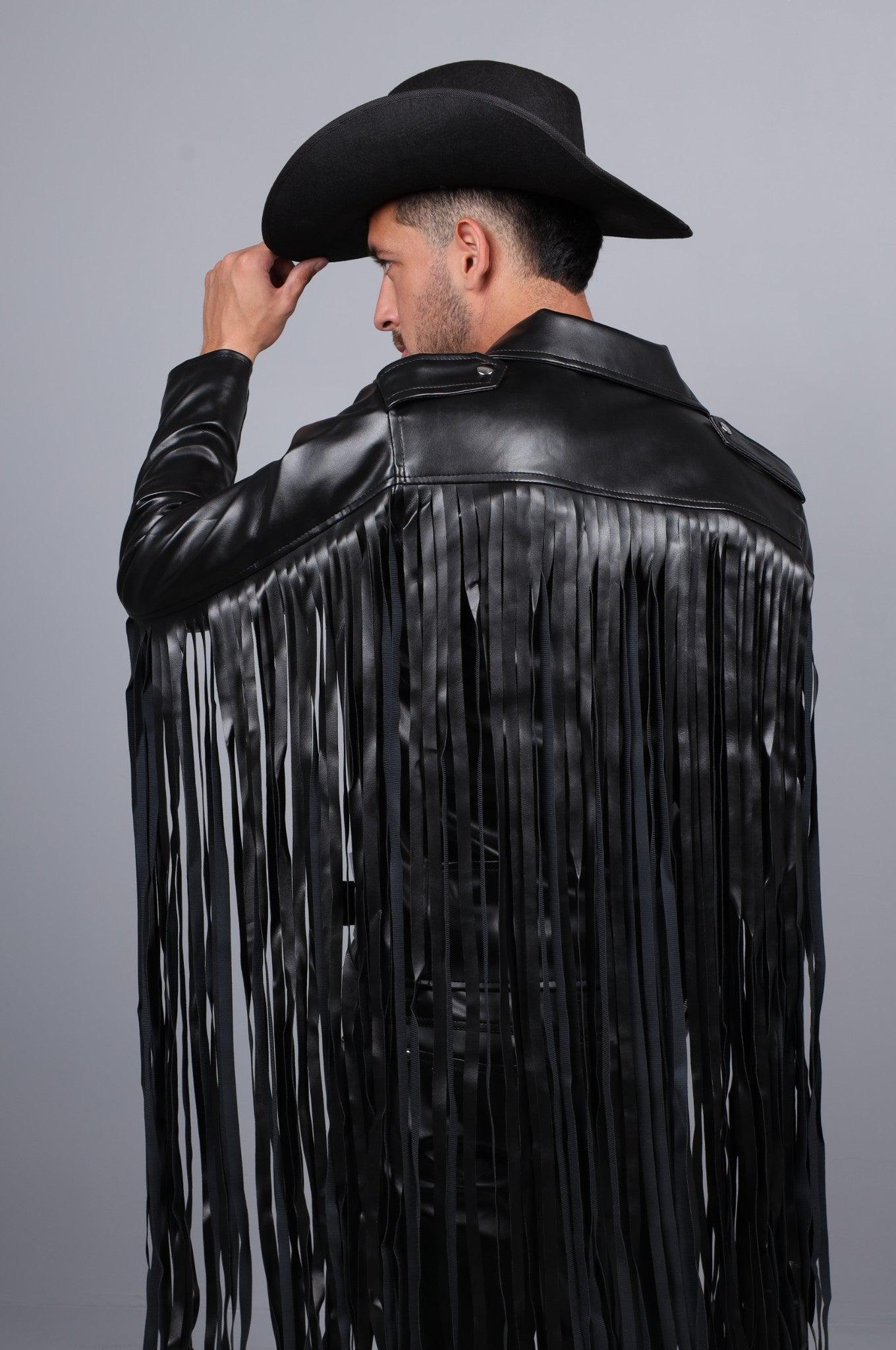 MR. Fringe Biker Jacket - Black at MR. Riegillio