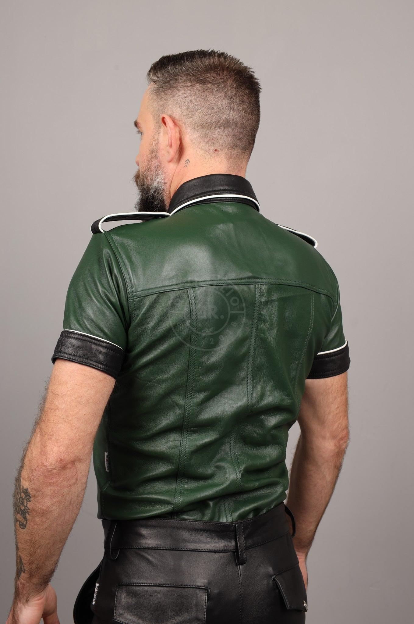 Colored Leather Shirt - Green at MR. Riegillio