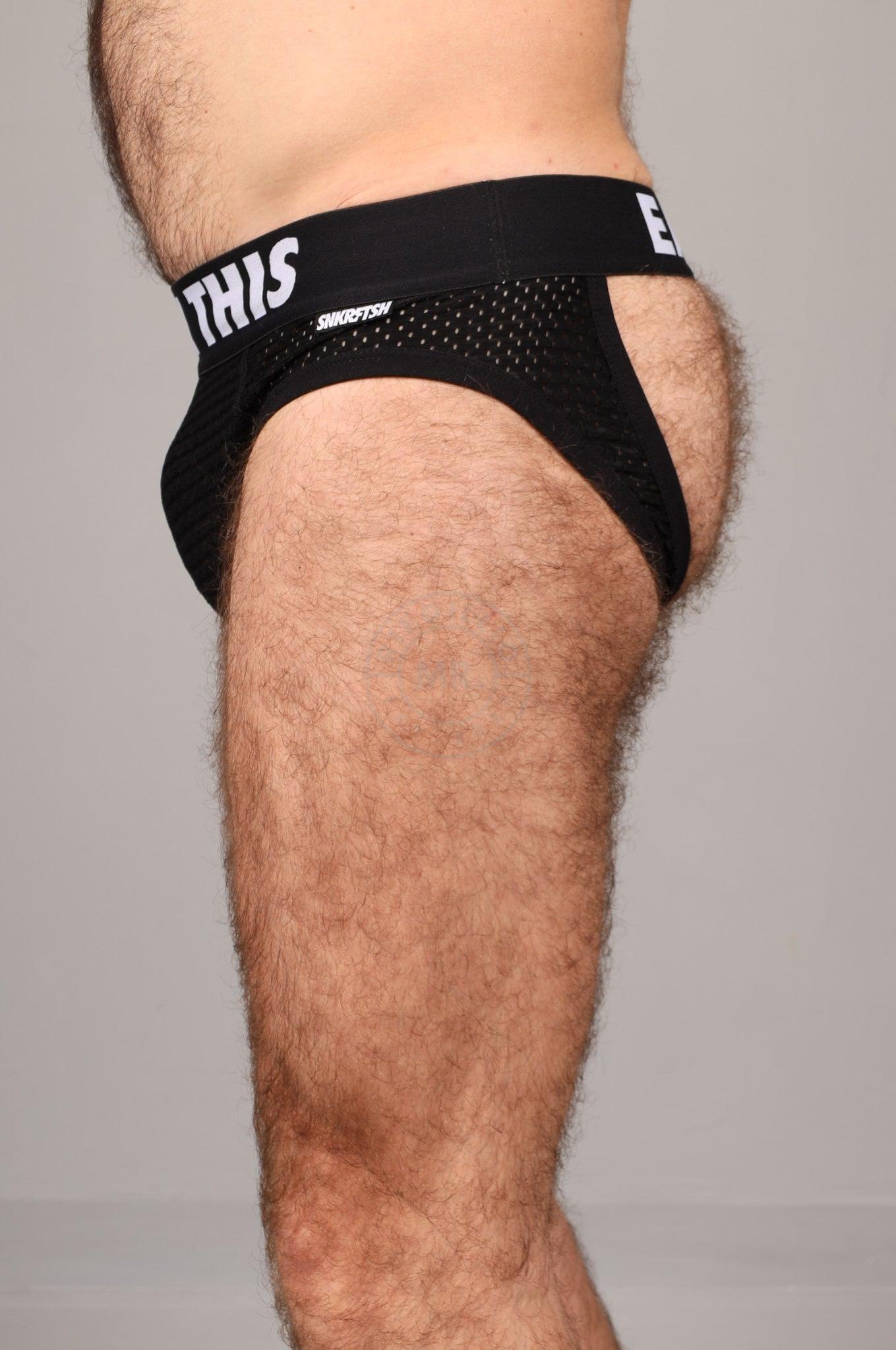 SNKRFTSH Mesh Jock SUCK THIS / EAT THIS - Black at MR. Riegillio