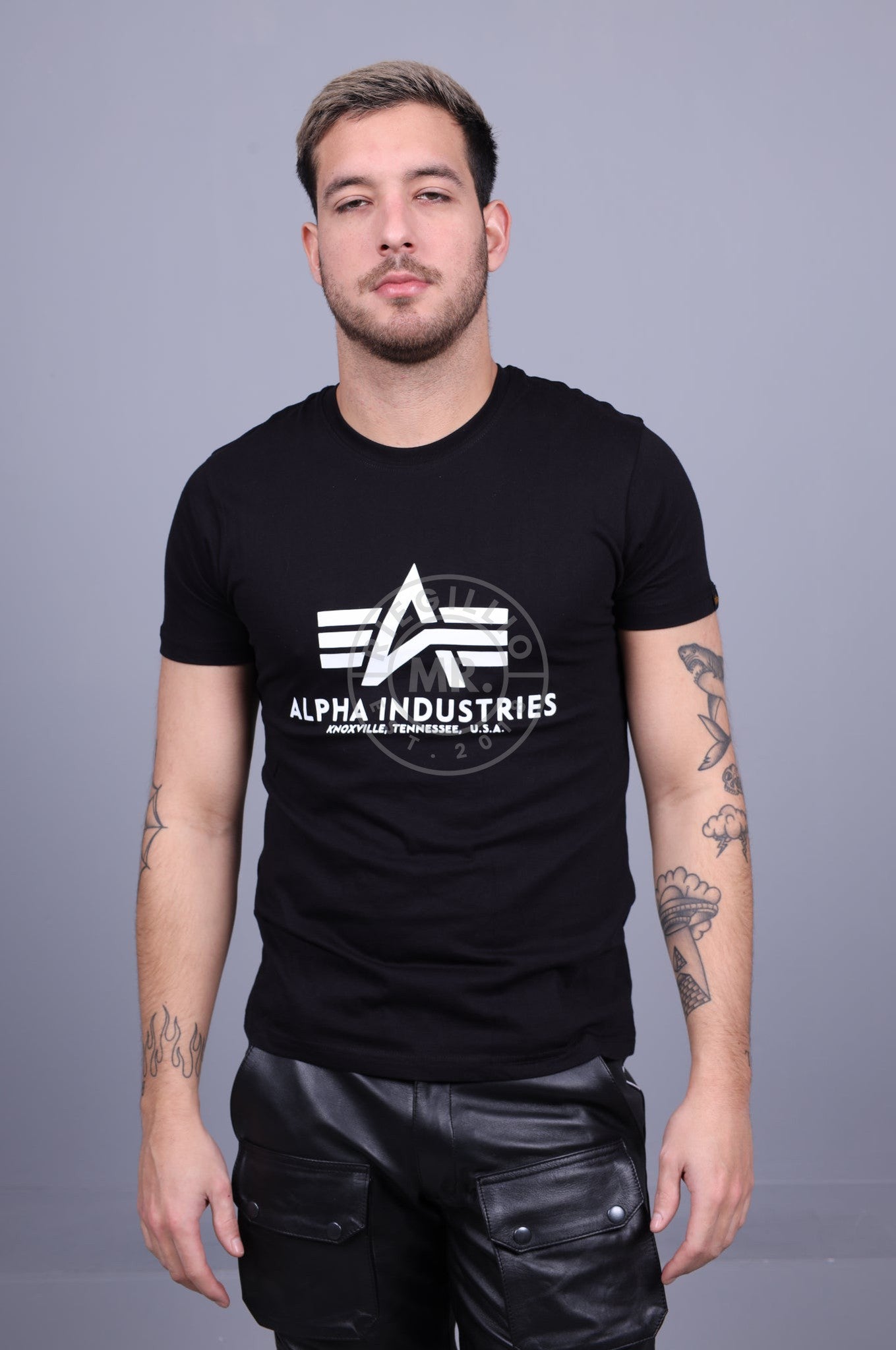 Industries Basic Black by Alpha T-Shirt MR. Riegillio