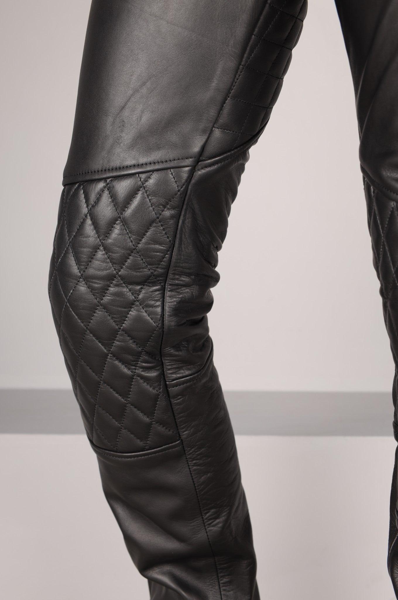 Padded Thru Zip Pants - Black at MR. Riegillio