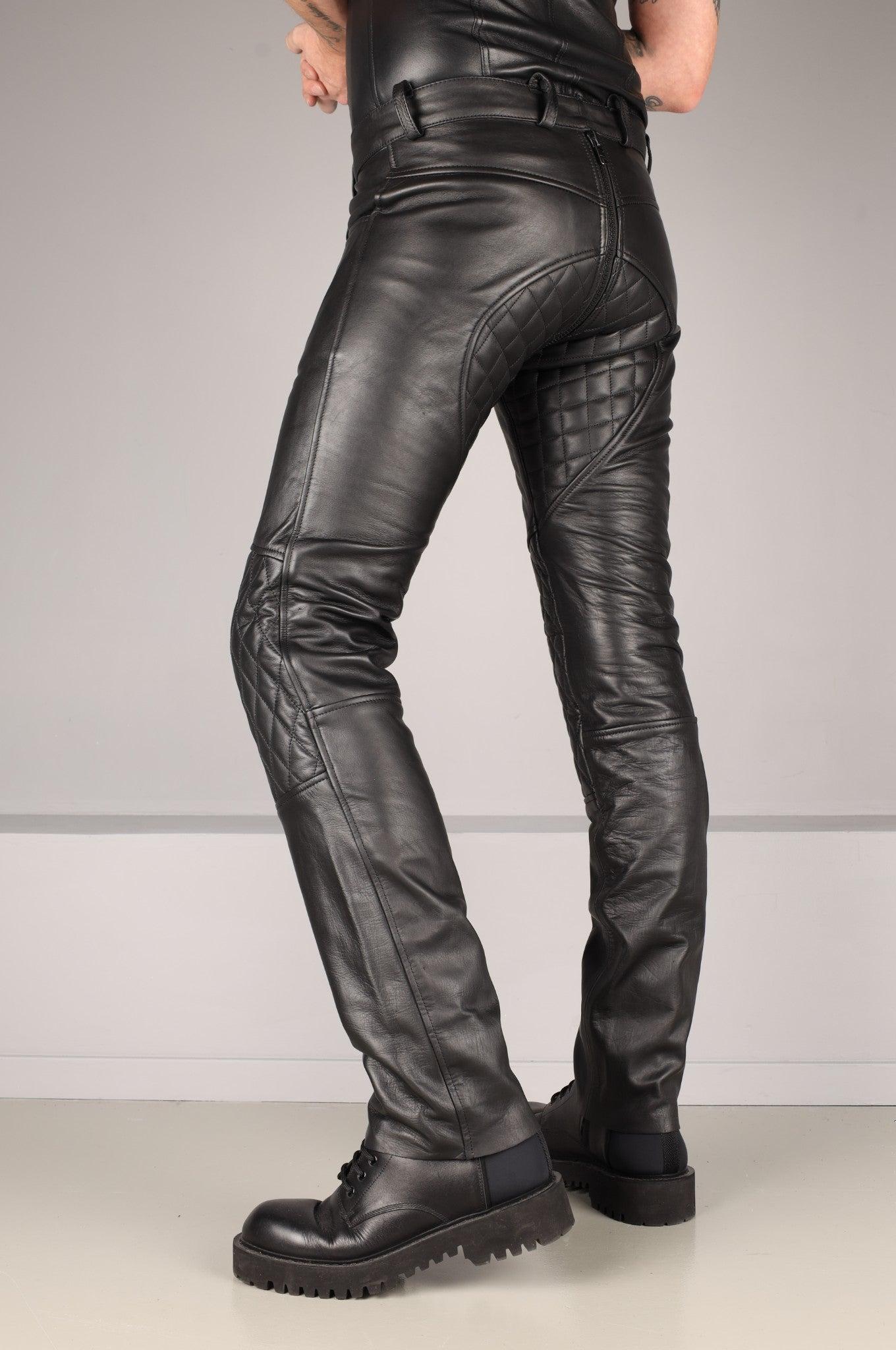 Padded Thru Zip Pants - Black at MR. Riegillio
