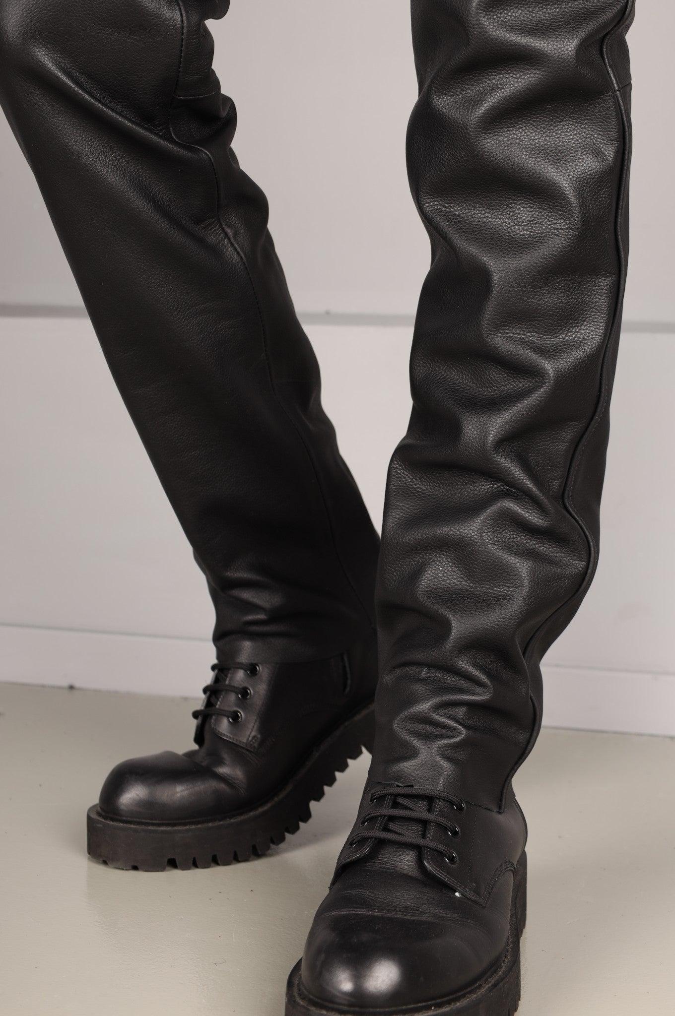 Leather Double Zip Pants at MR. Riegillio