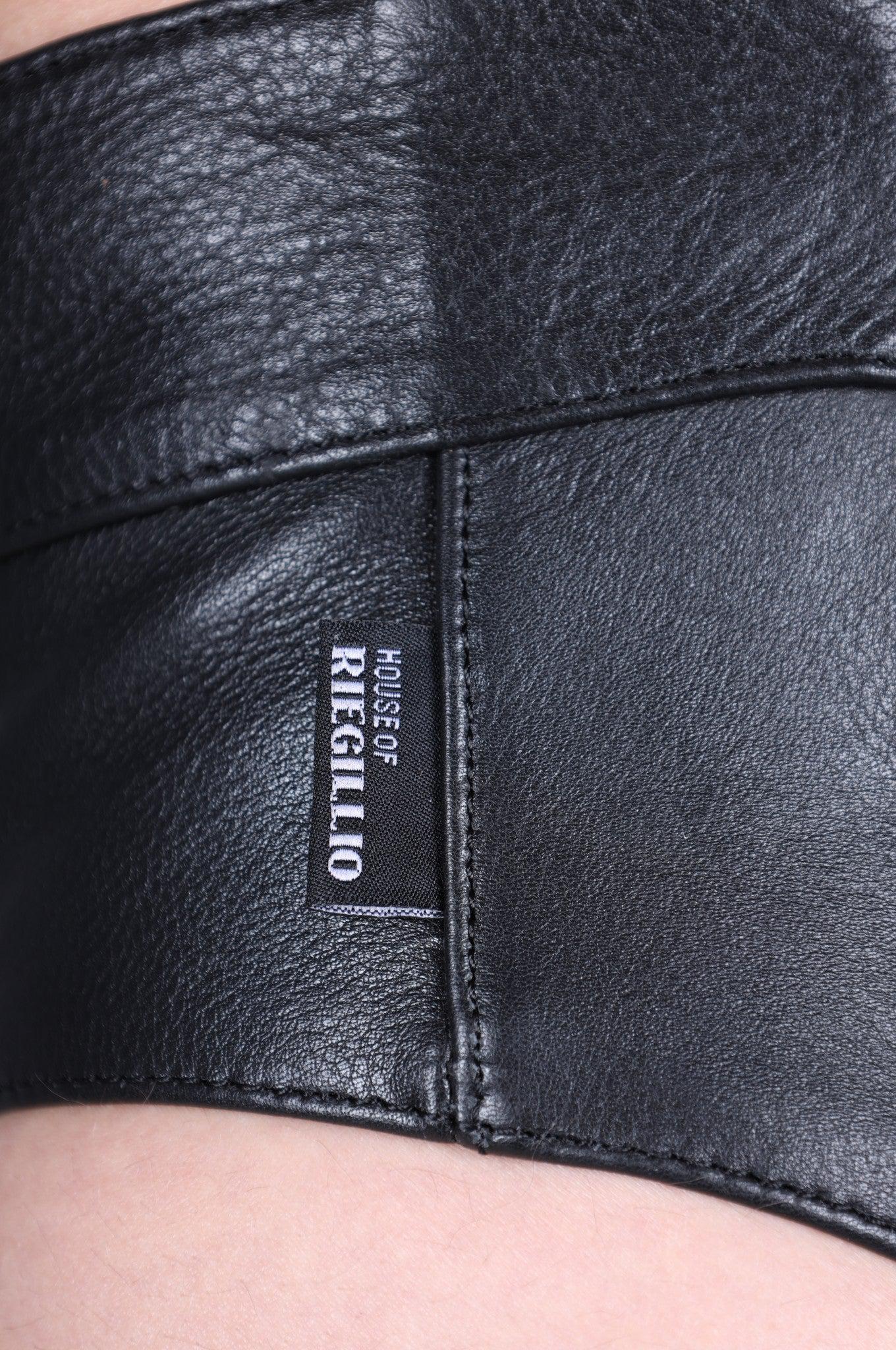 Power Leather Jockstrap - Parrot Green Stripe at MR. Riegillio