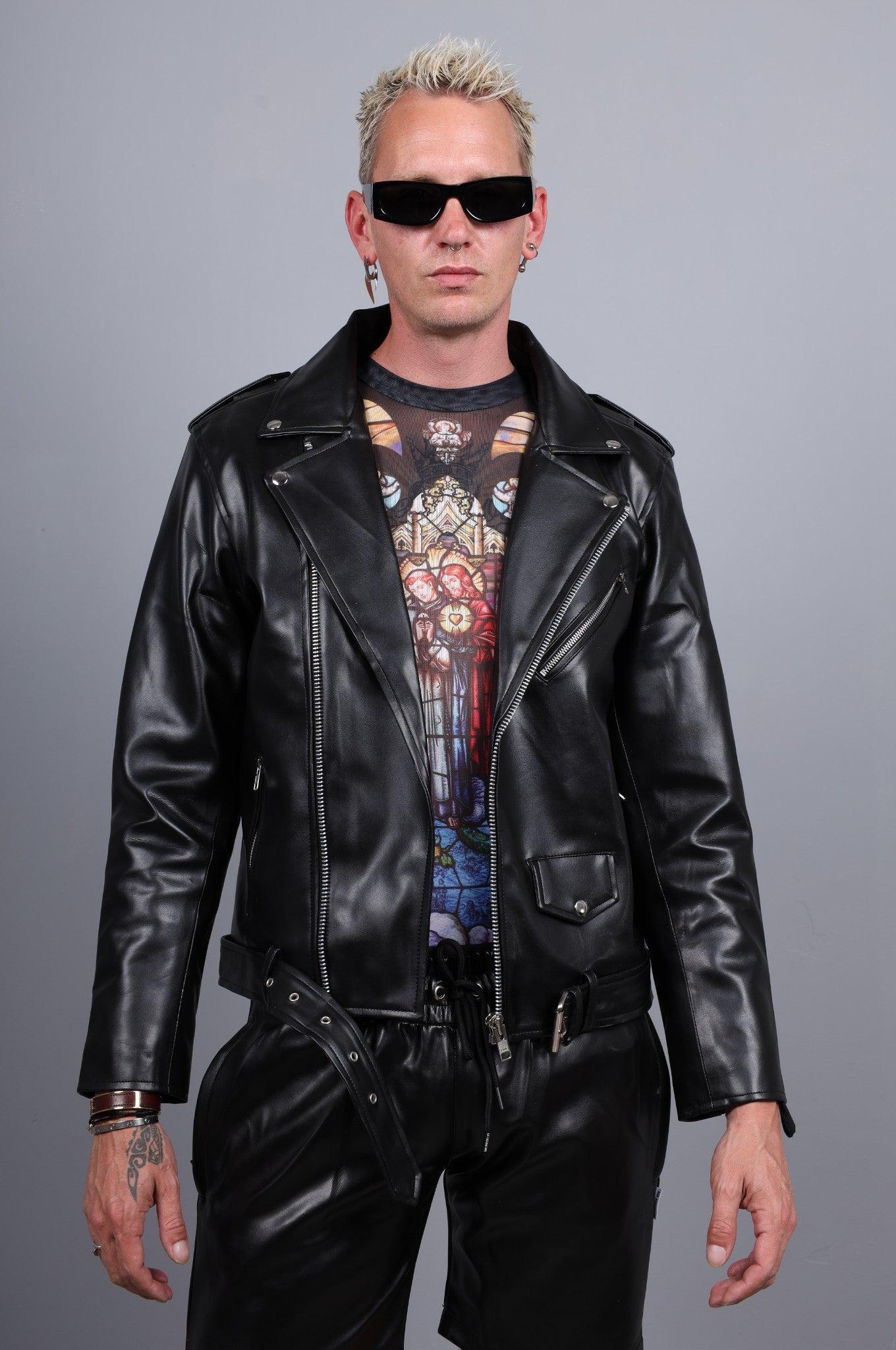 MR. Plain Brando Jacket - Black at MR. Riegillio
