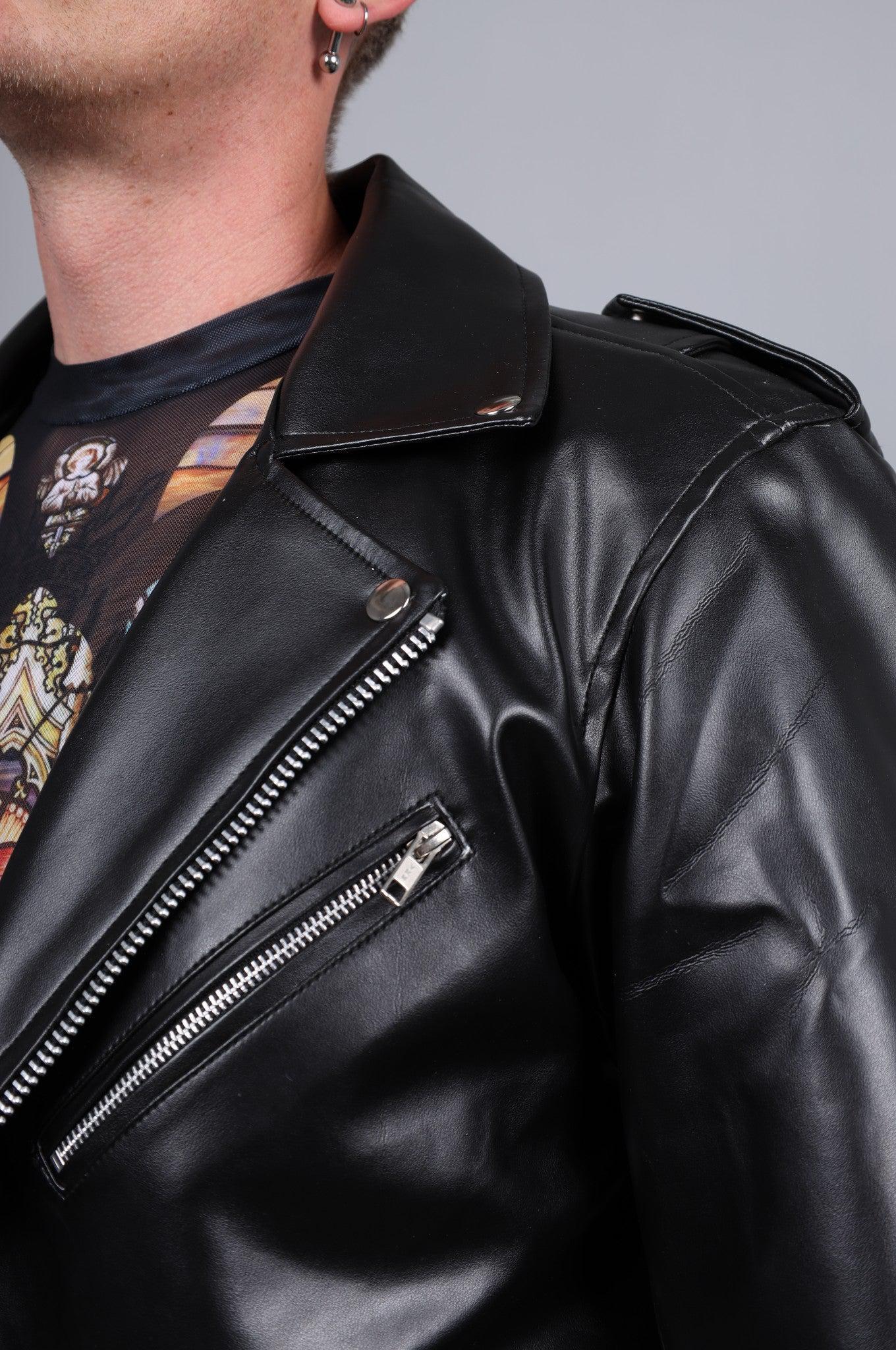 MR. Plain Brando Jacket - Black at MR. Riegillio