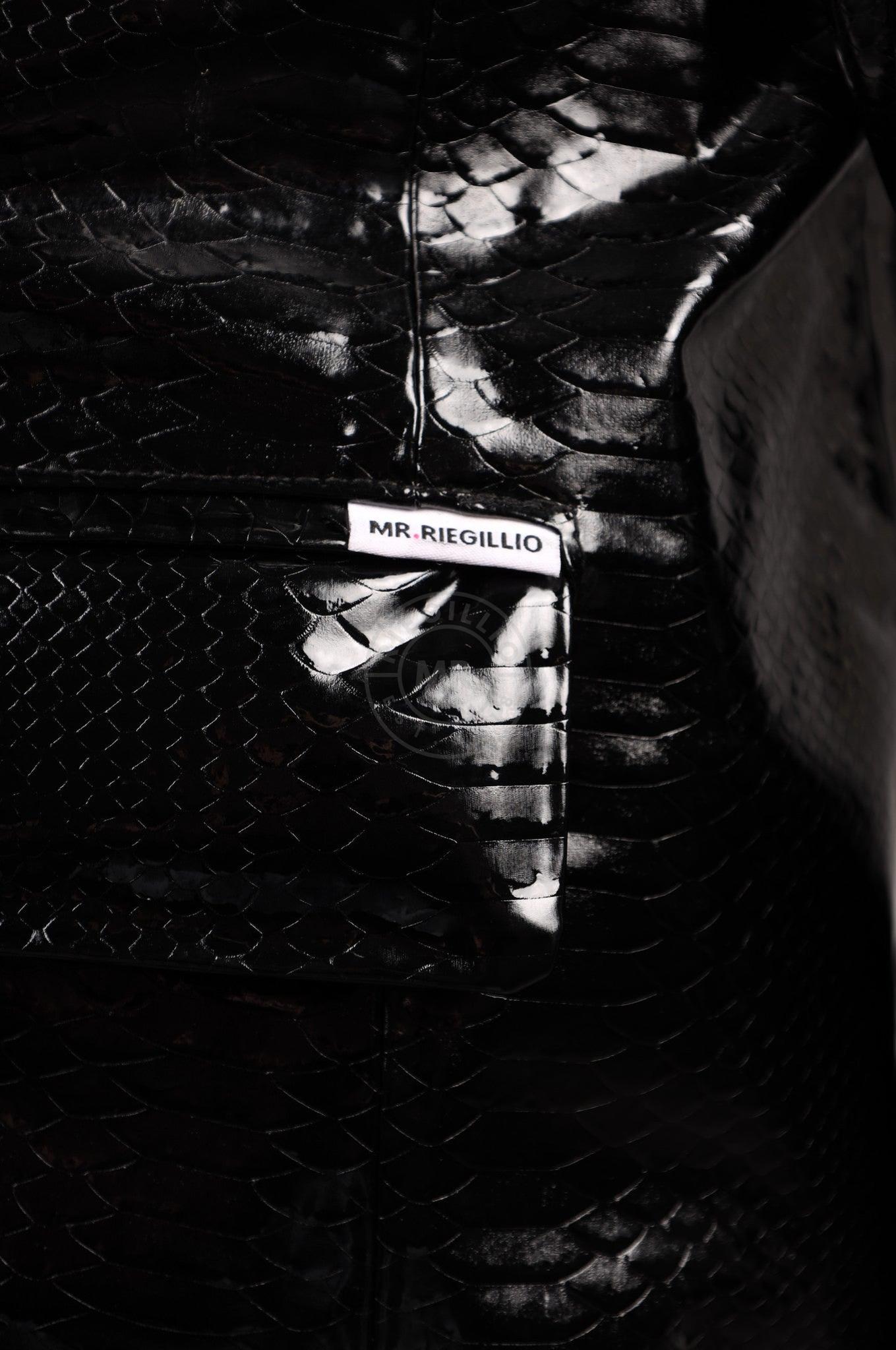 Black PVC Snake Print Blazer