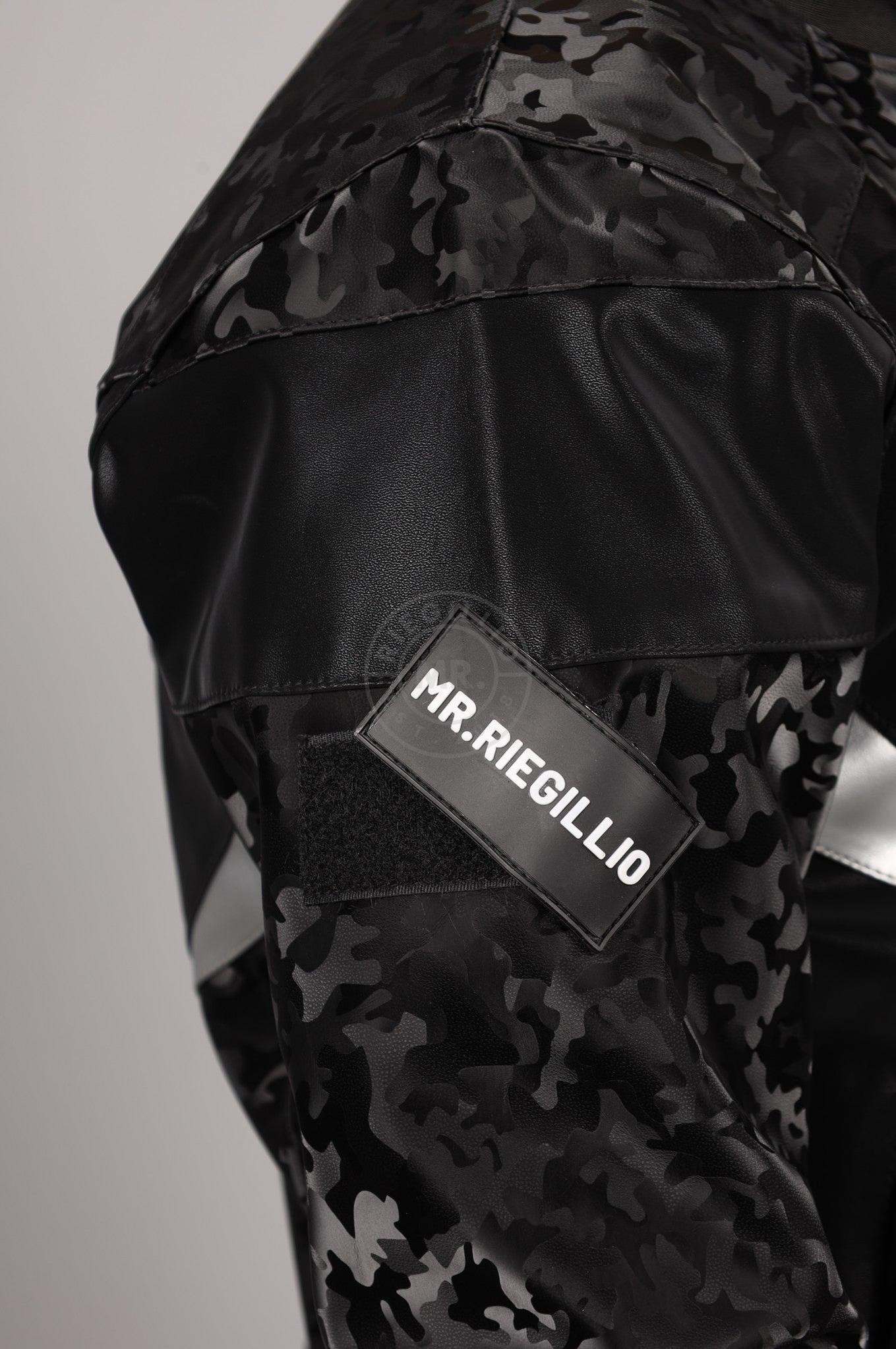 Camo Vegan Leather Tracksuit Jacket at MR. Riegillio