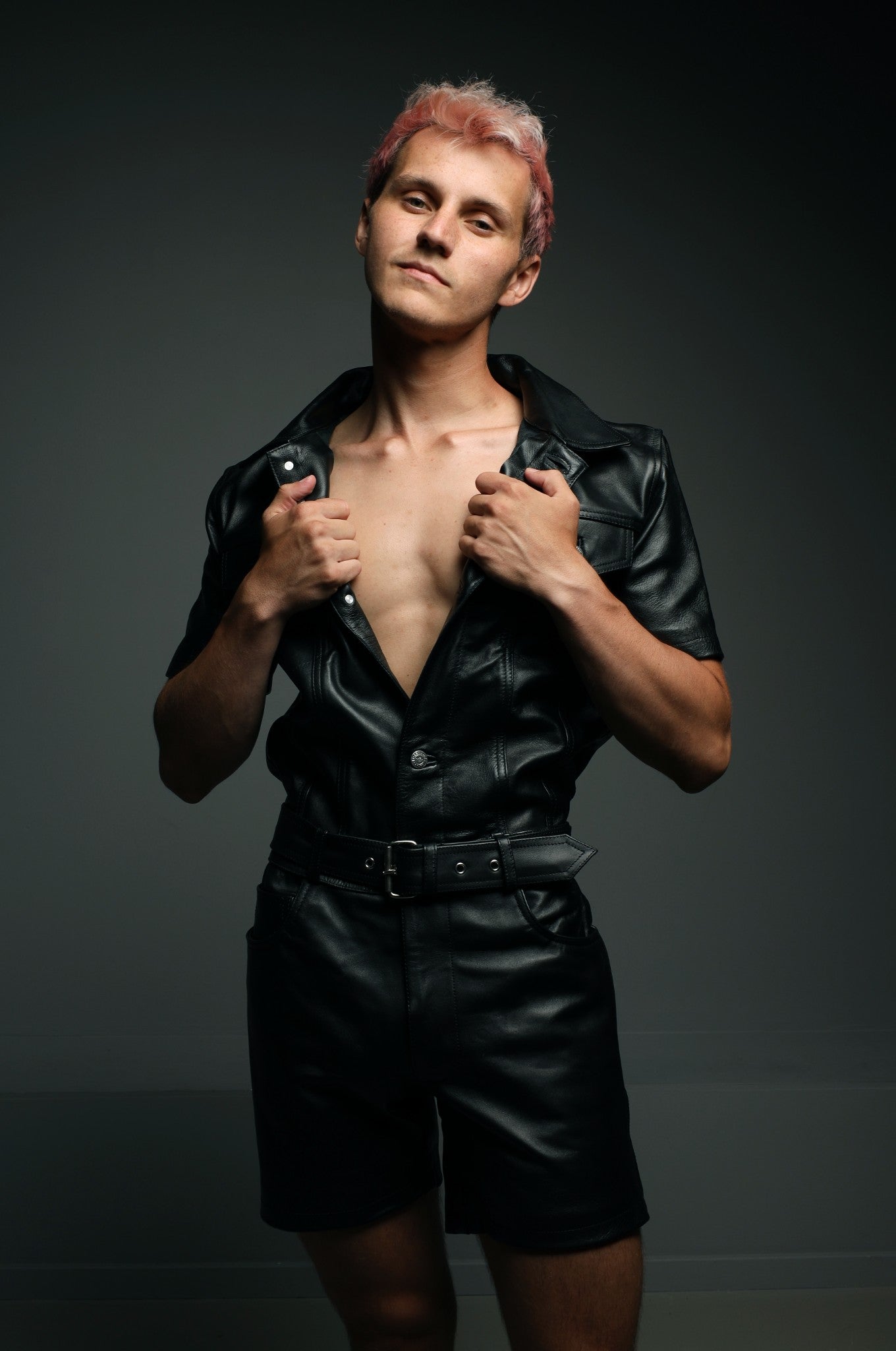 Black Leather Body - Trucker