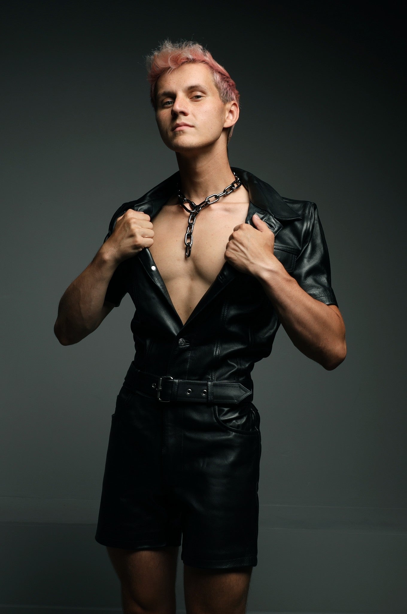 Black Leather Body - Trucker