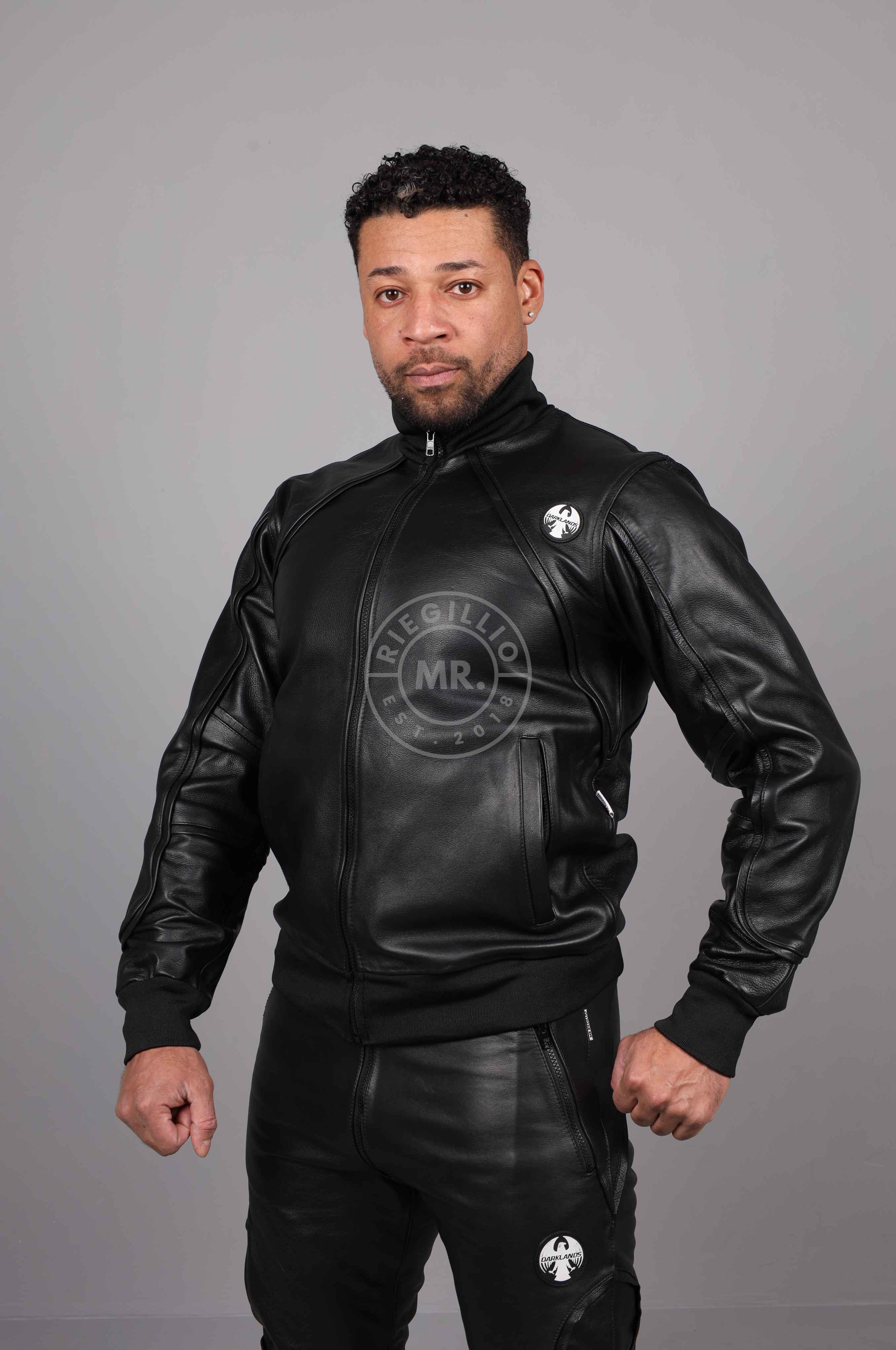 DARKLANDS Leather Tracksuit Jacket at MR. Riegillio