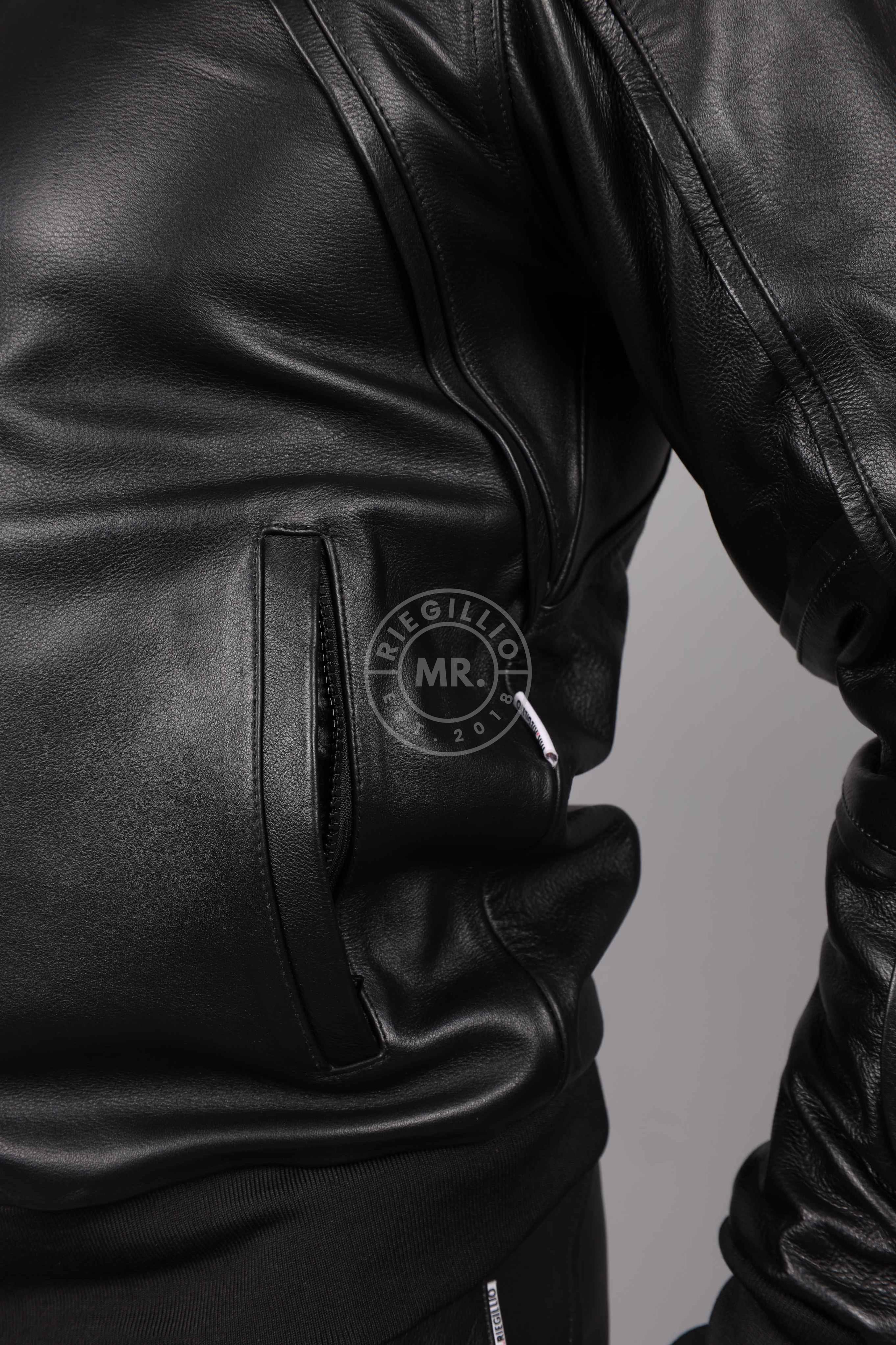 DARKLANDS Leather Tracksuit Jacket at MR. Riegillio