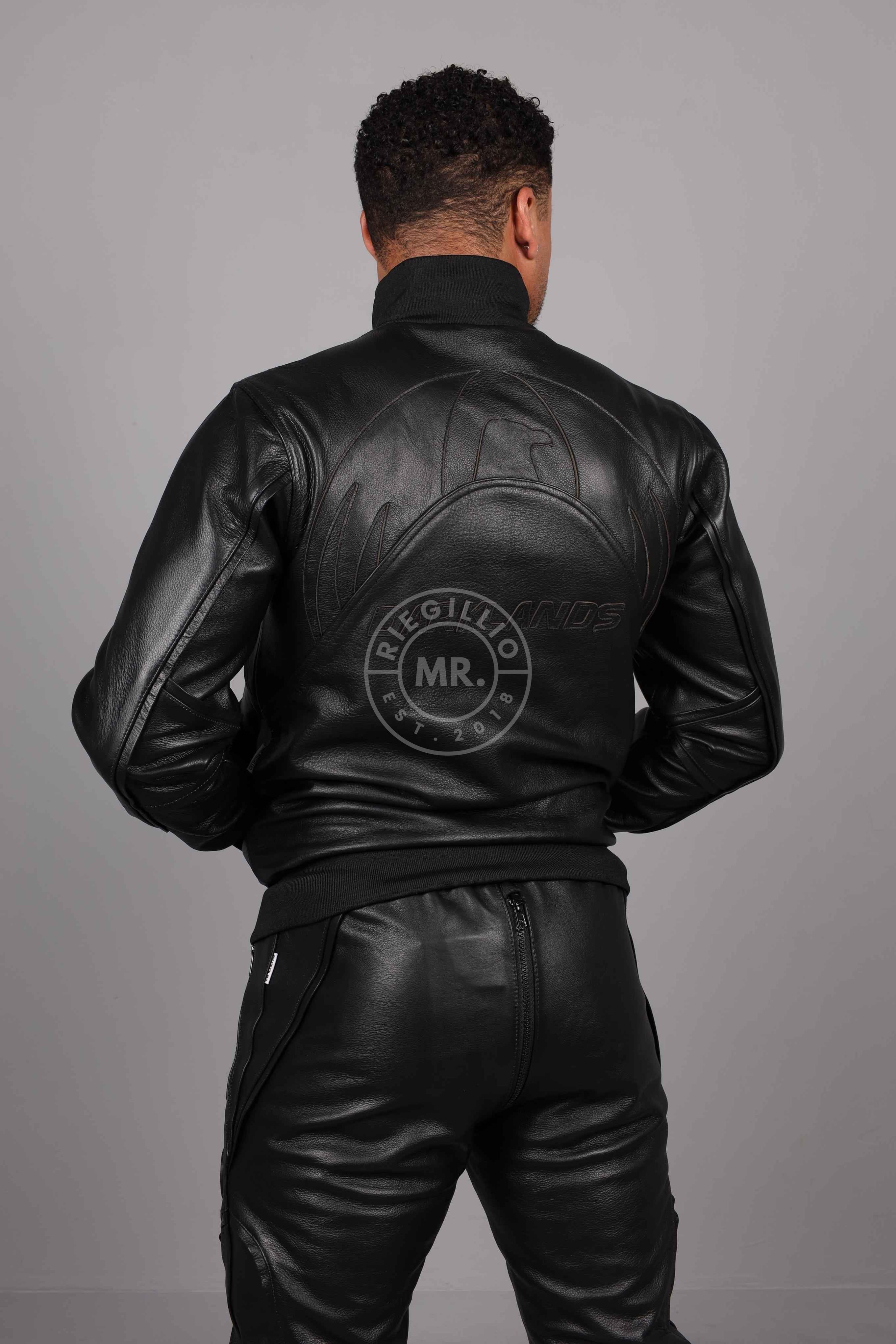 DARKLANDS Leather Tracksuit Jacket at MR. Riegillio