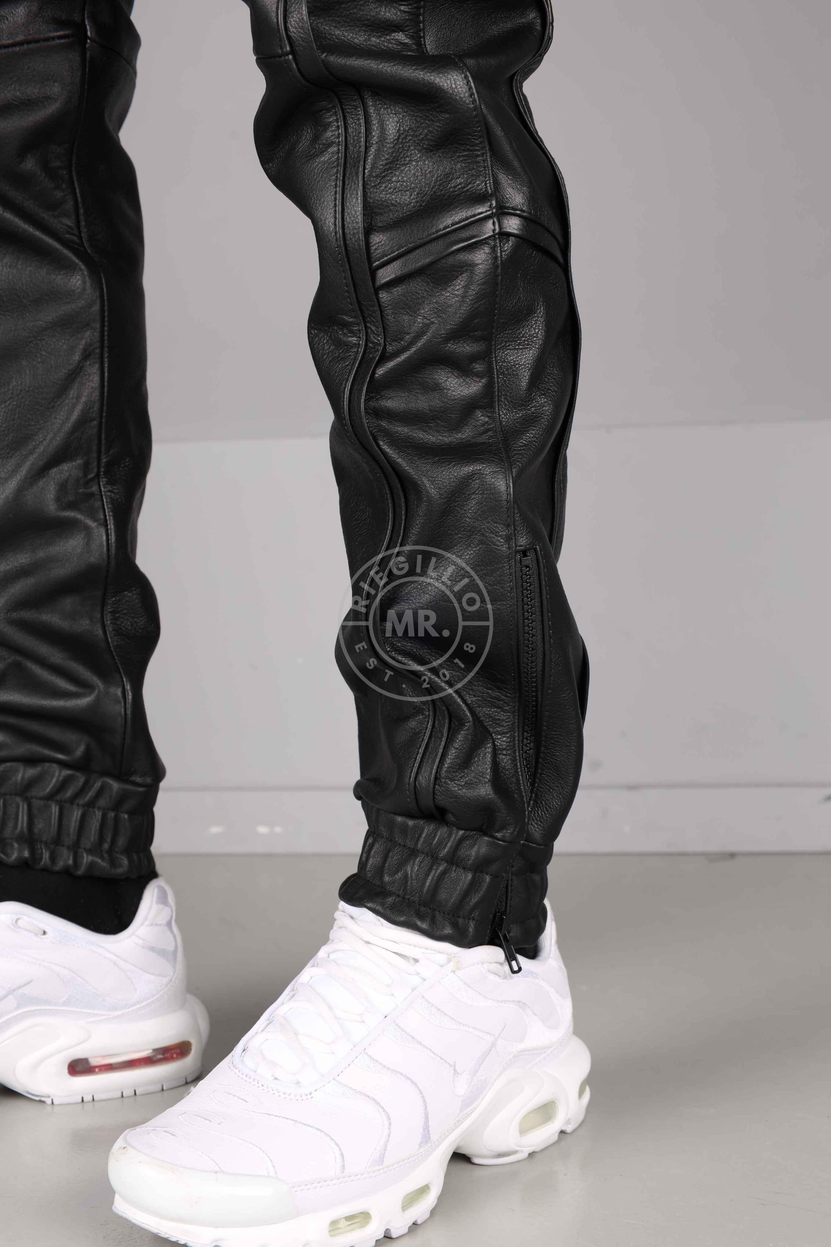 DARKLANDS Leather Tracksuit Pants at MR. Riegillio