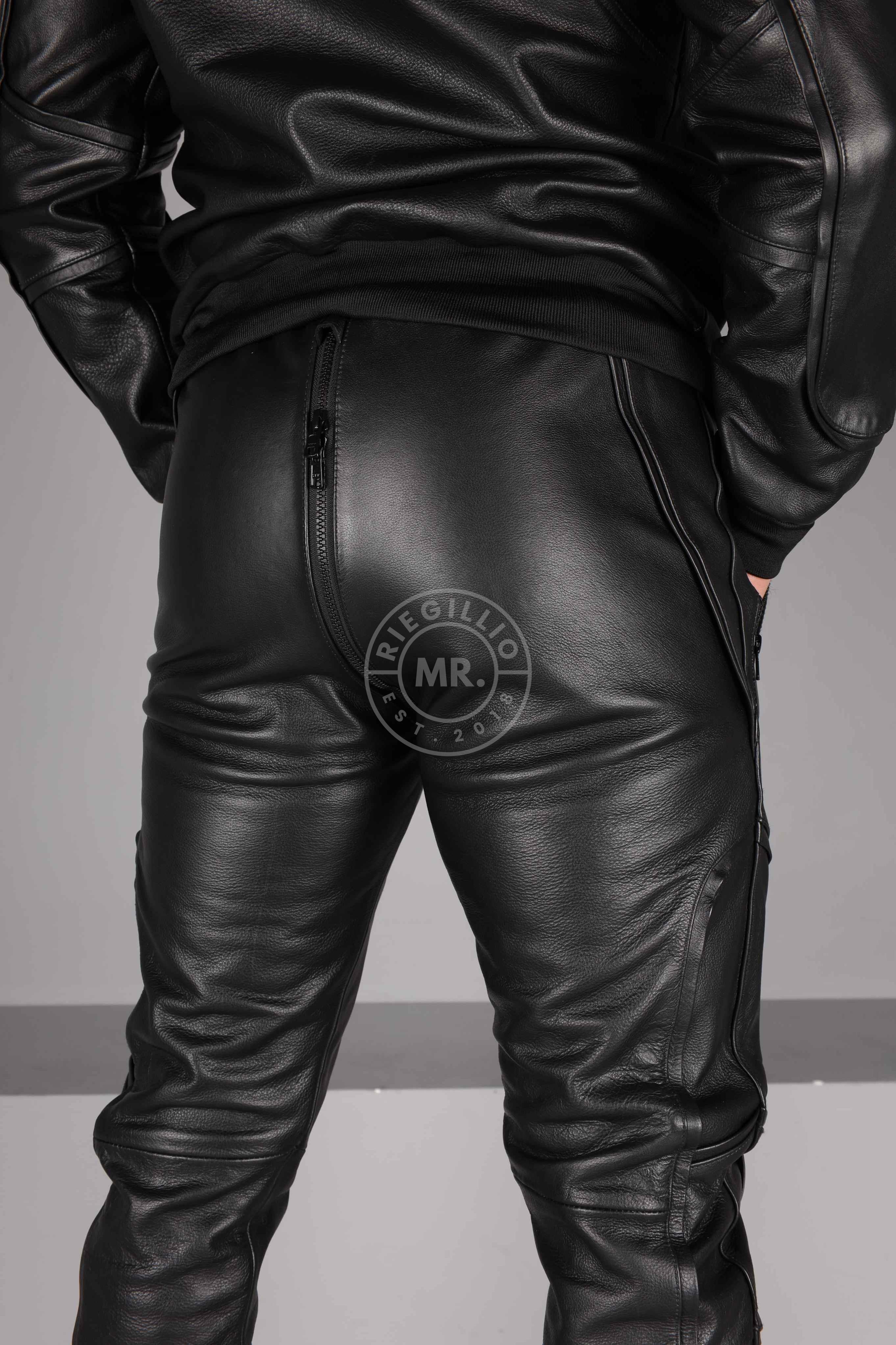 DARKLANDS Leather Tracksuit Pants at MR. Riegillio