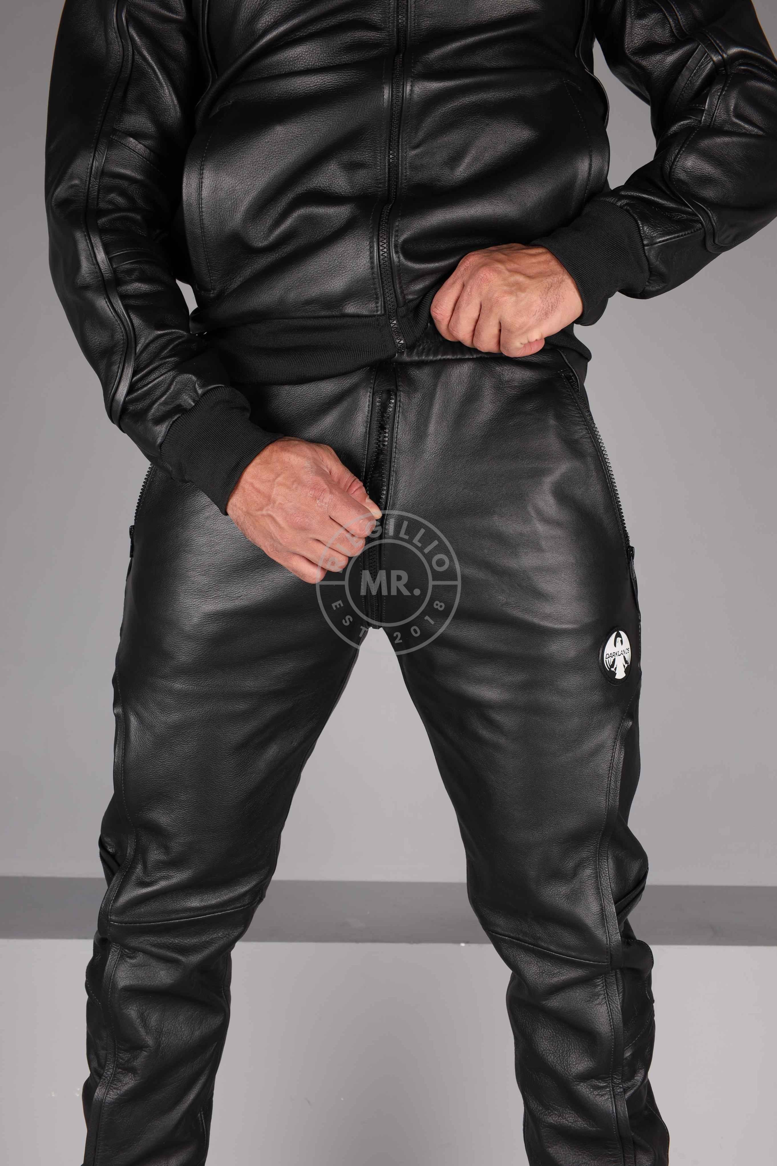 DARKLANDS Leather Tracksuit Pants at MR. Riegillio