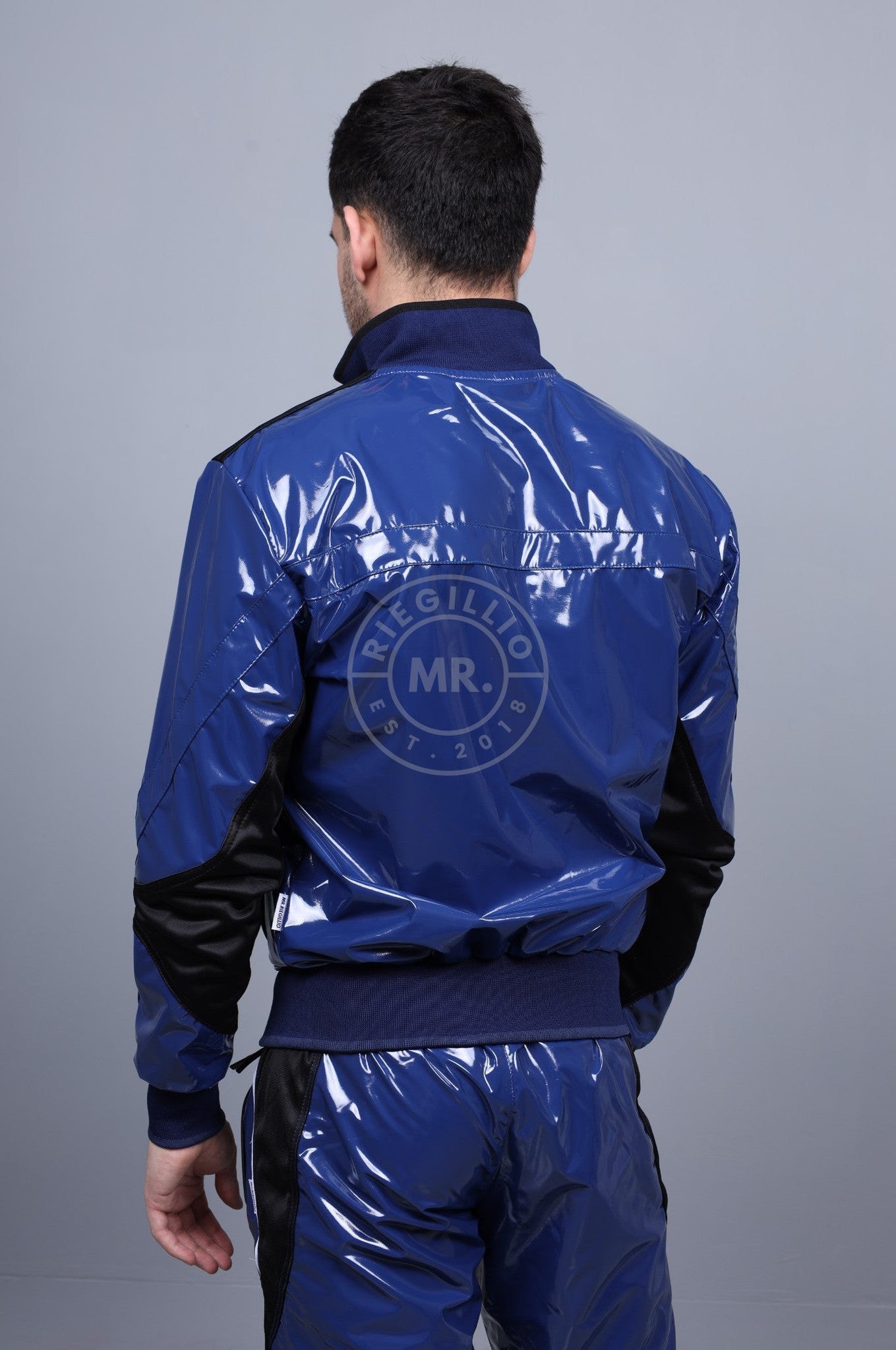 PVC 24 Tracksuit Jacket - Blue at MR. Riegillio