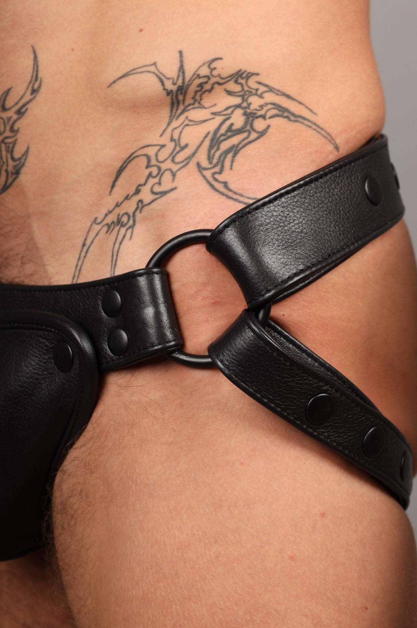 Leather Jockstrap - Snaps
