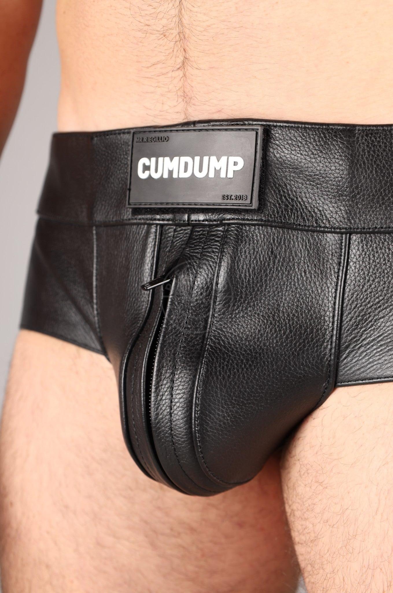 Power Leather Velcro Jockstrap - Full Black at MR. Riegillio