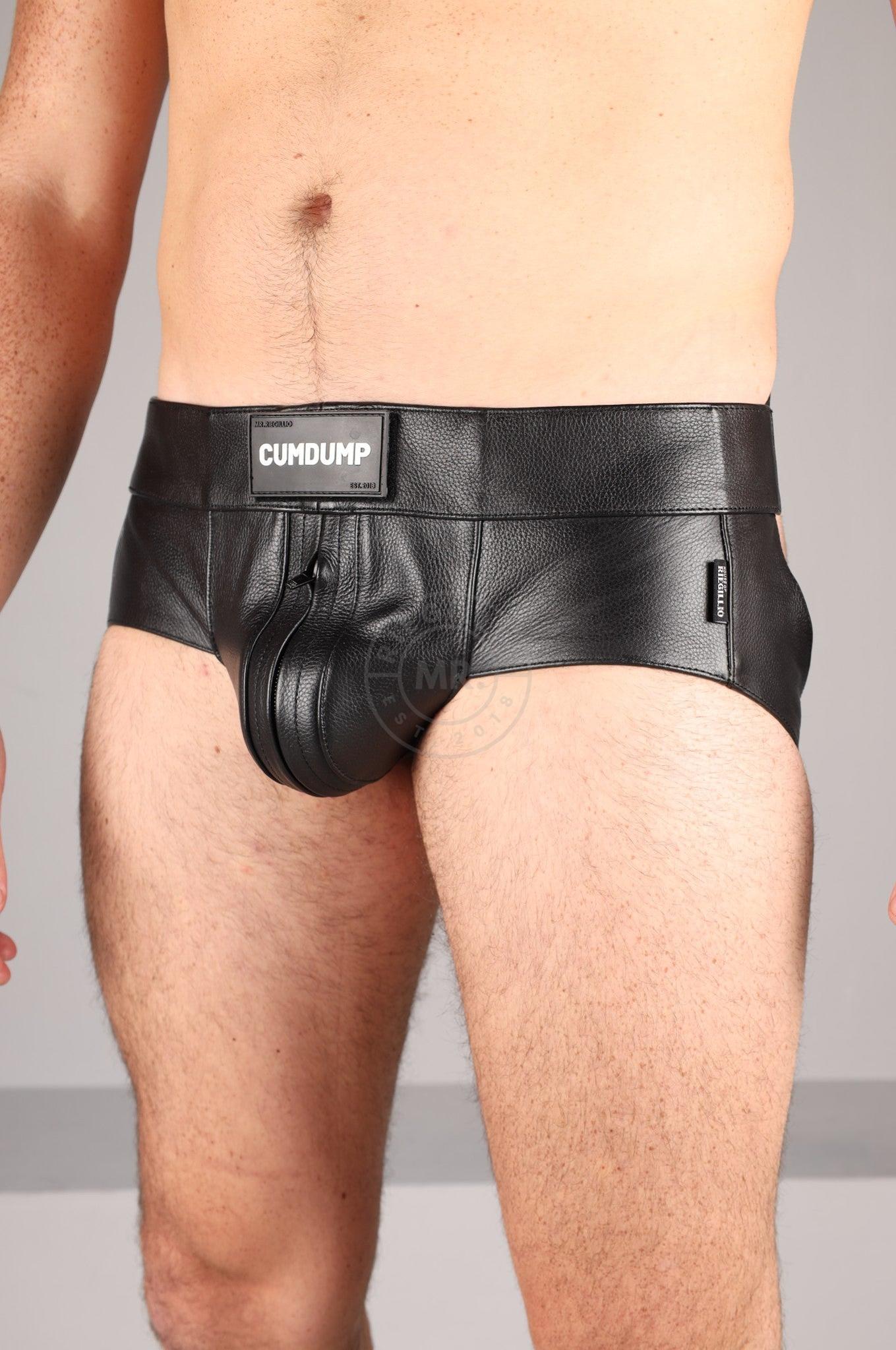 Power Leather Velcro Jockstrap - Full Black at MR. Riegillio