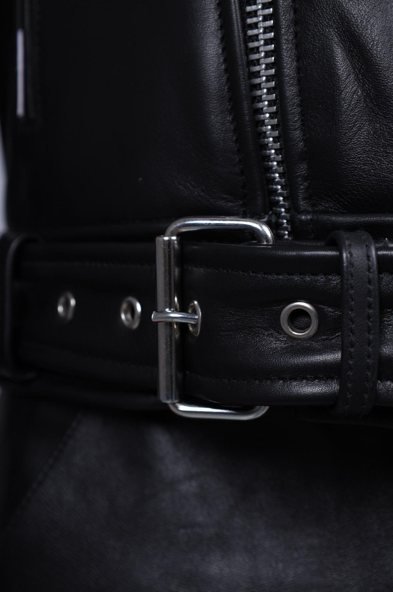 Leather Brando Jacket - White Padding at MR. Riegillio