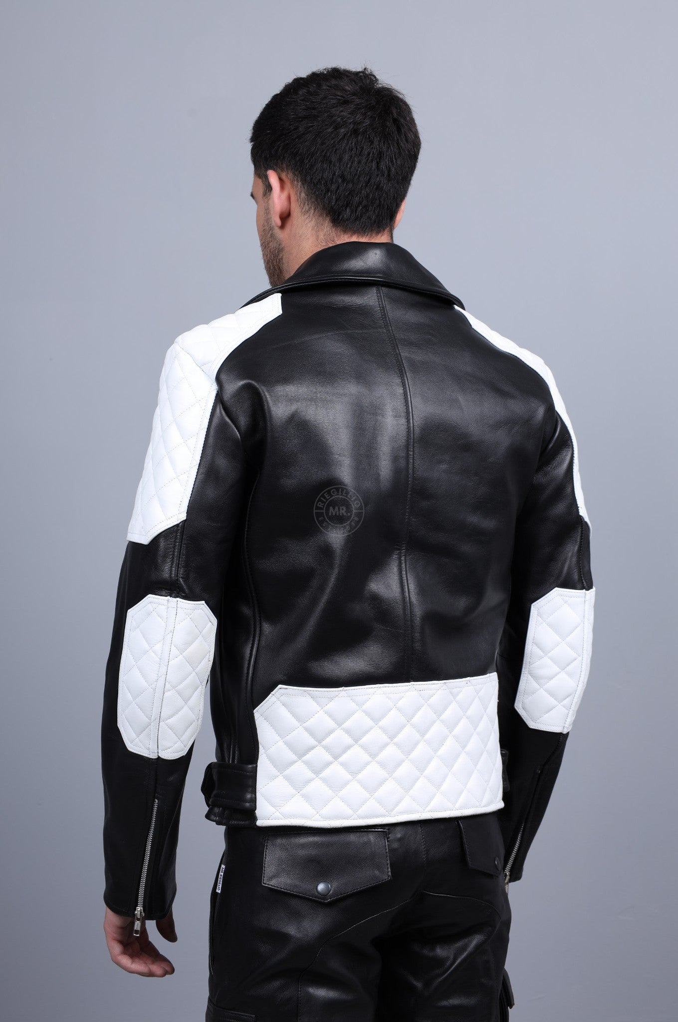 Leather Brando Jacket - White Padding at MR. Riegillio