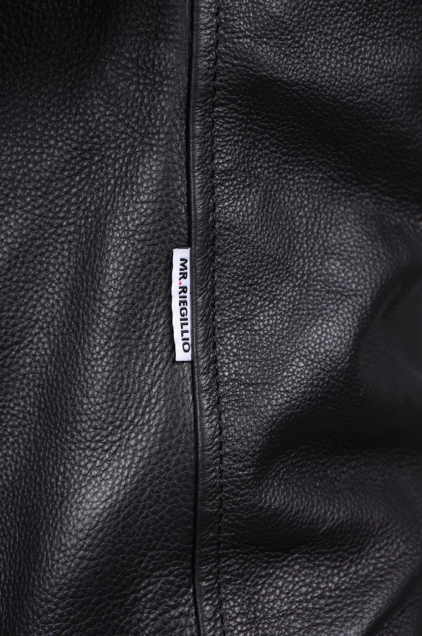 Berlin Black Leather Shirt at MR. Riegillio