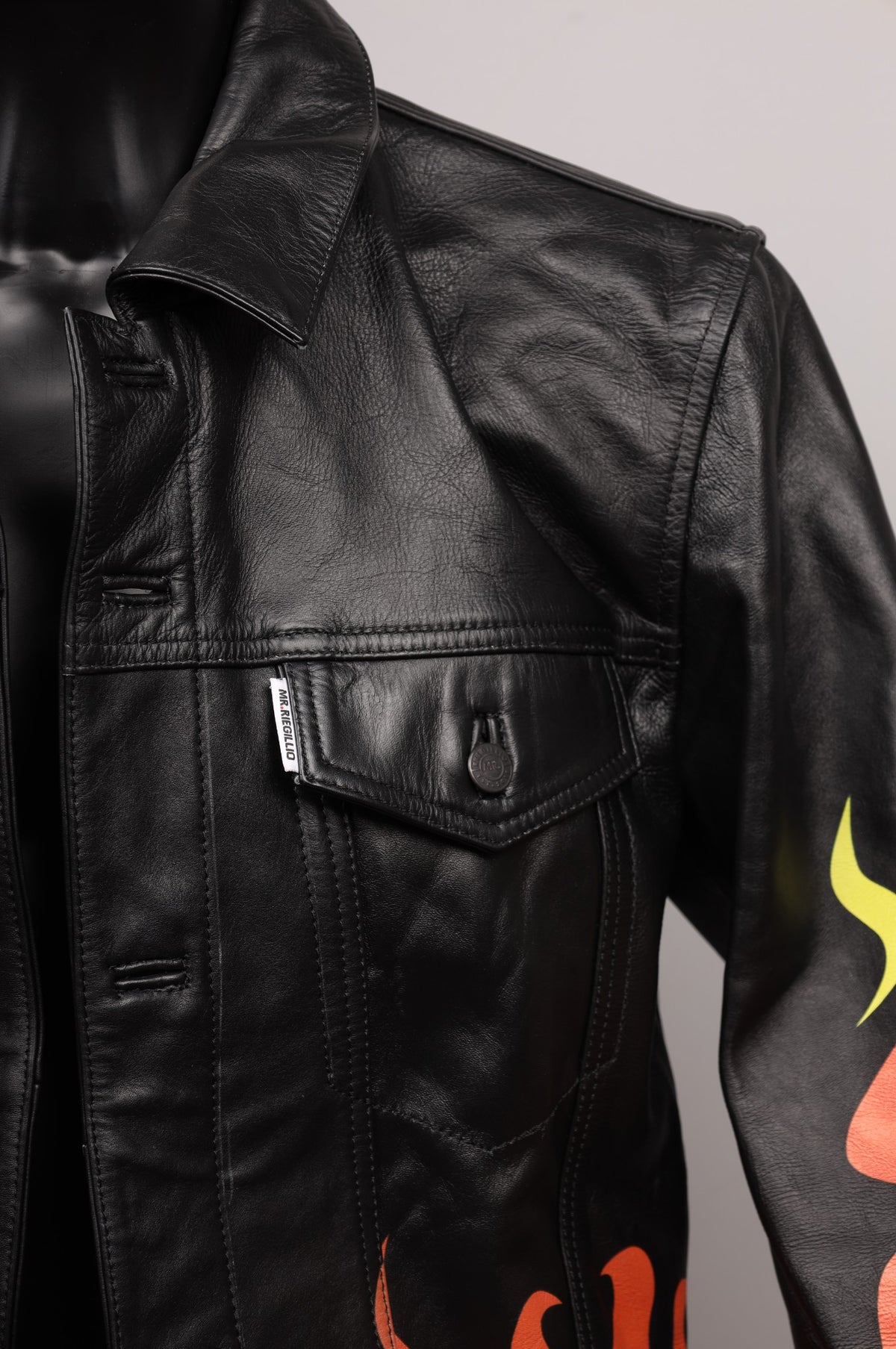 #015 Cowhide Leather Jacket