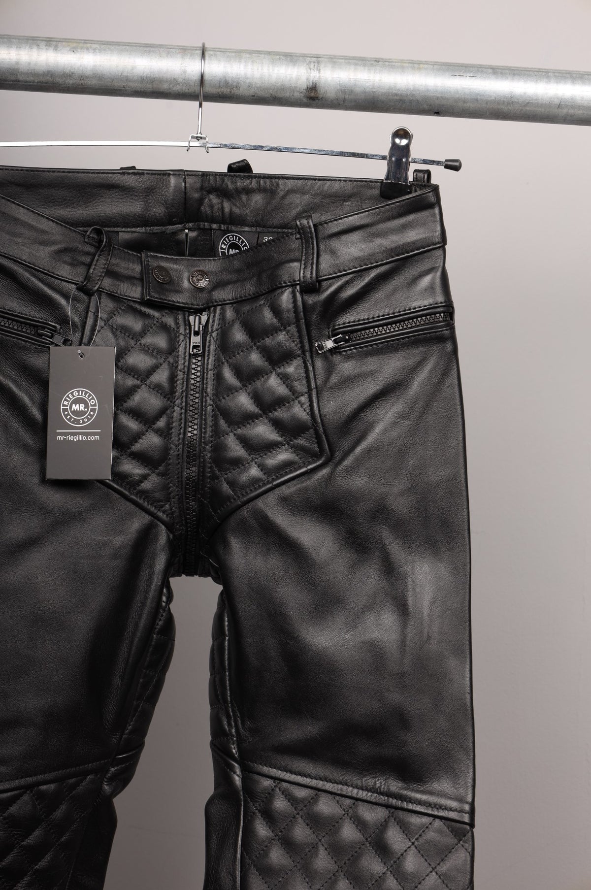 #022 Cowhide Leather Pants