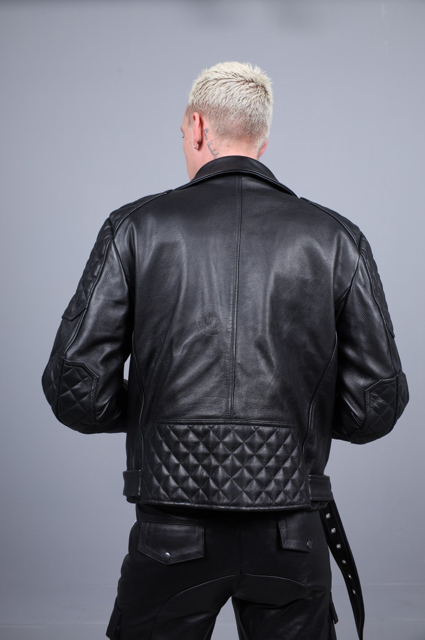 Leather Brando Jacket - Black Padding at MR. Riegillio