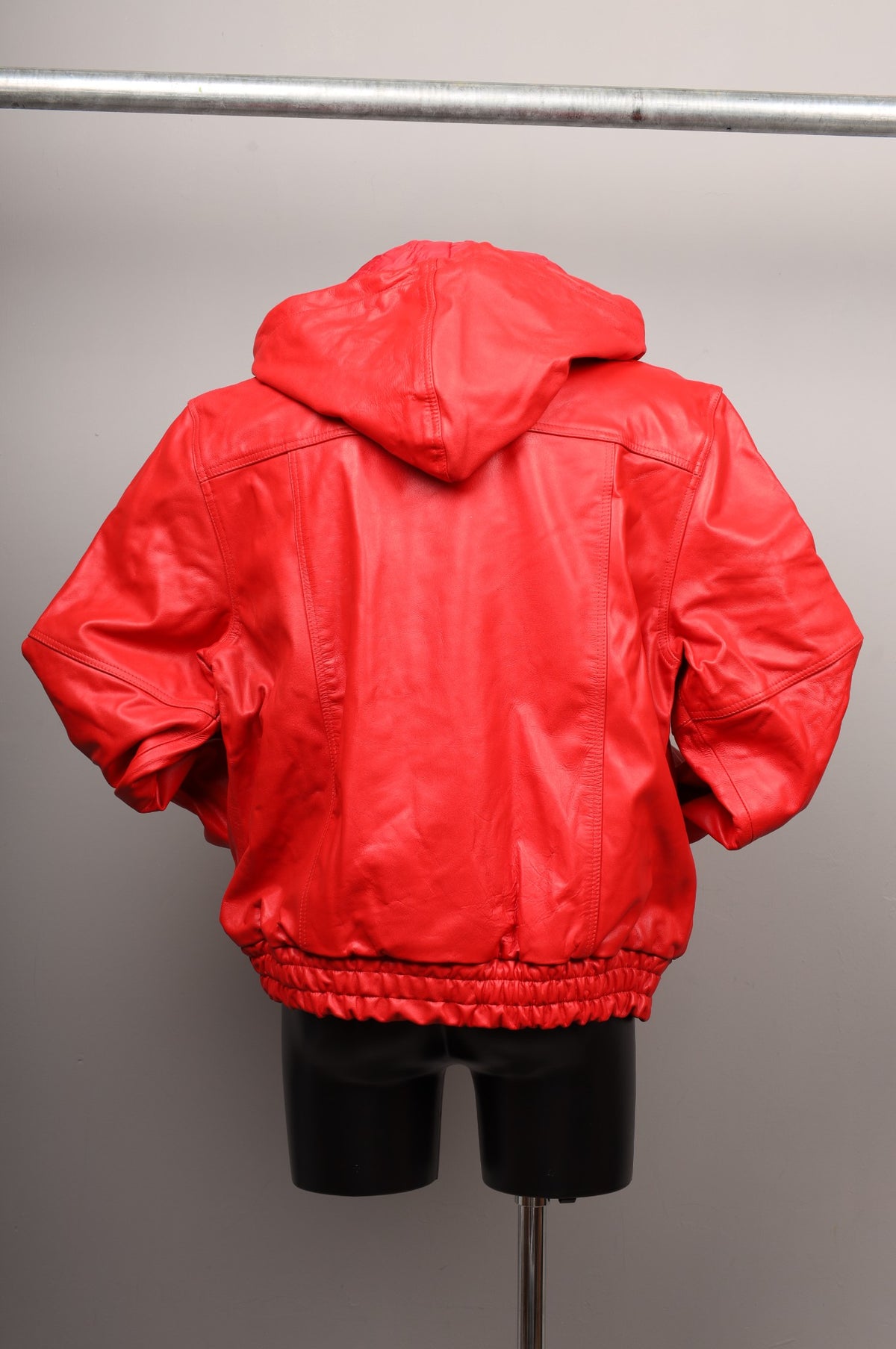 #046 Cowhide Leather Hoodie