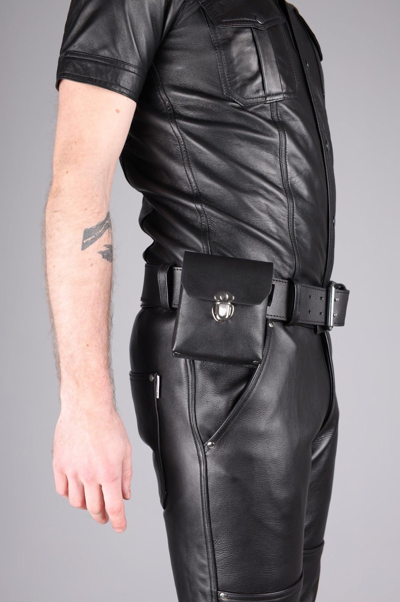 Black Soft Leather Belt Bag - Small at MR. Riegillio