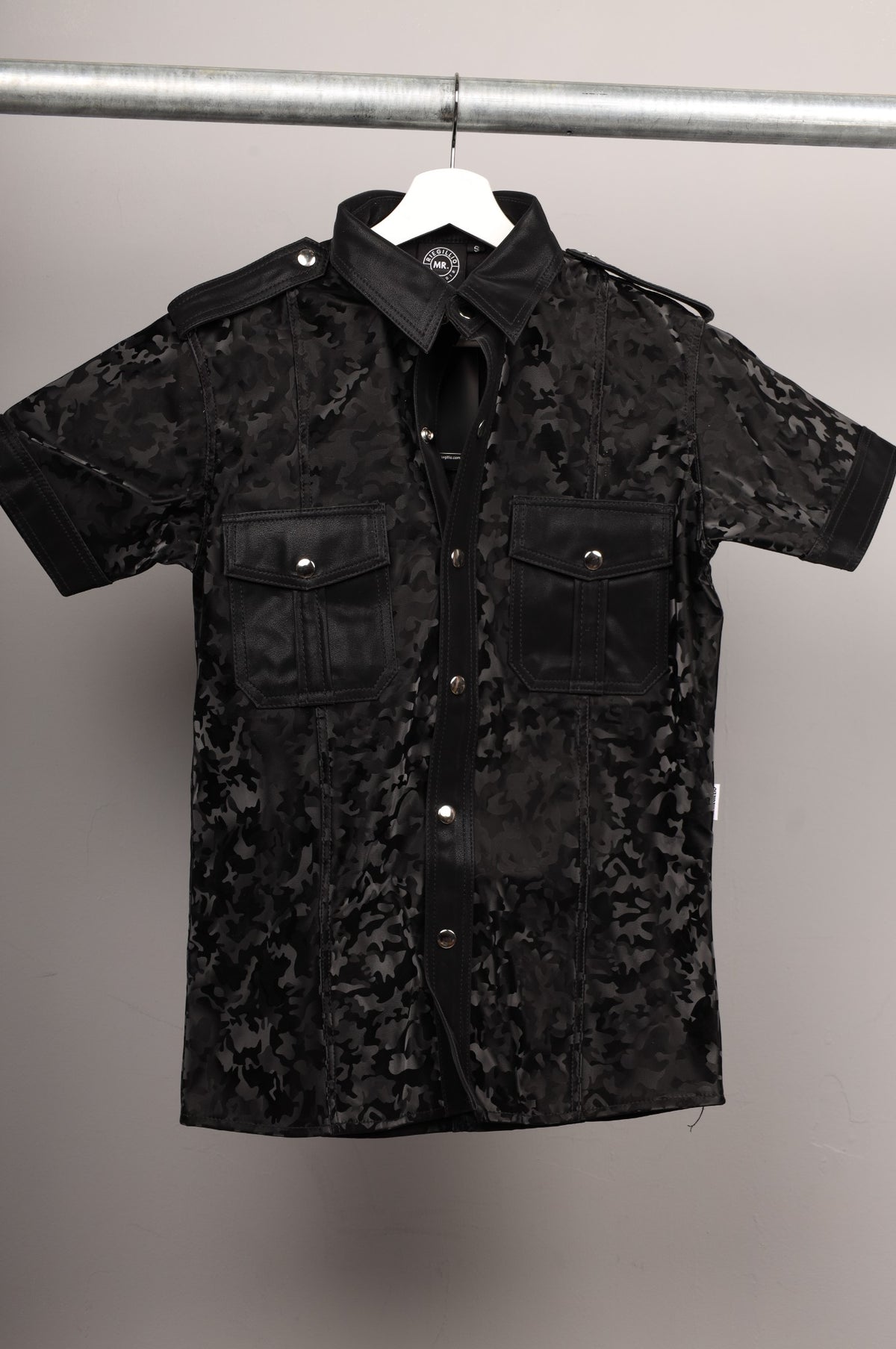 #079 FAUX Leather Shirt