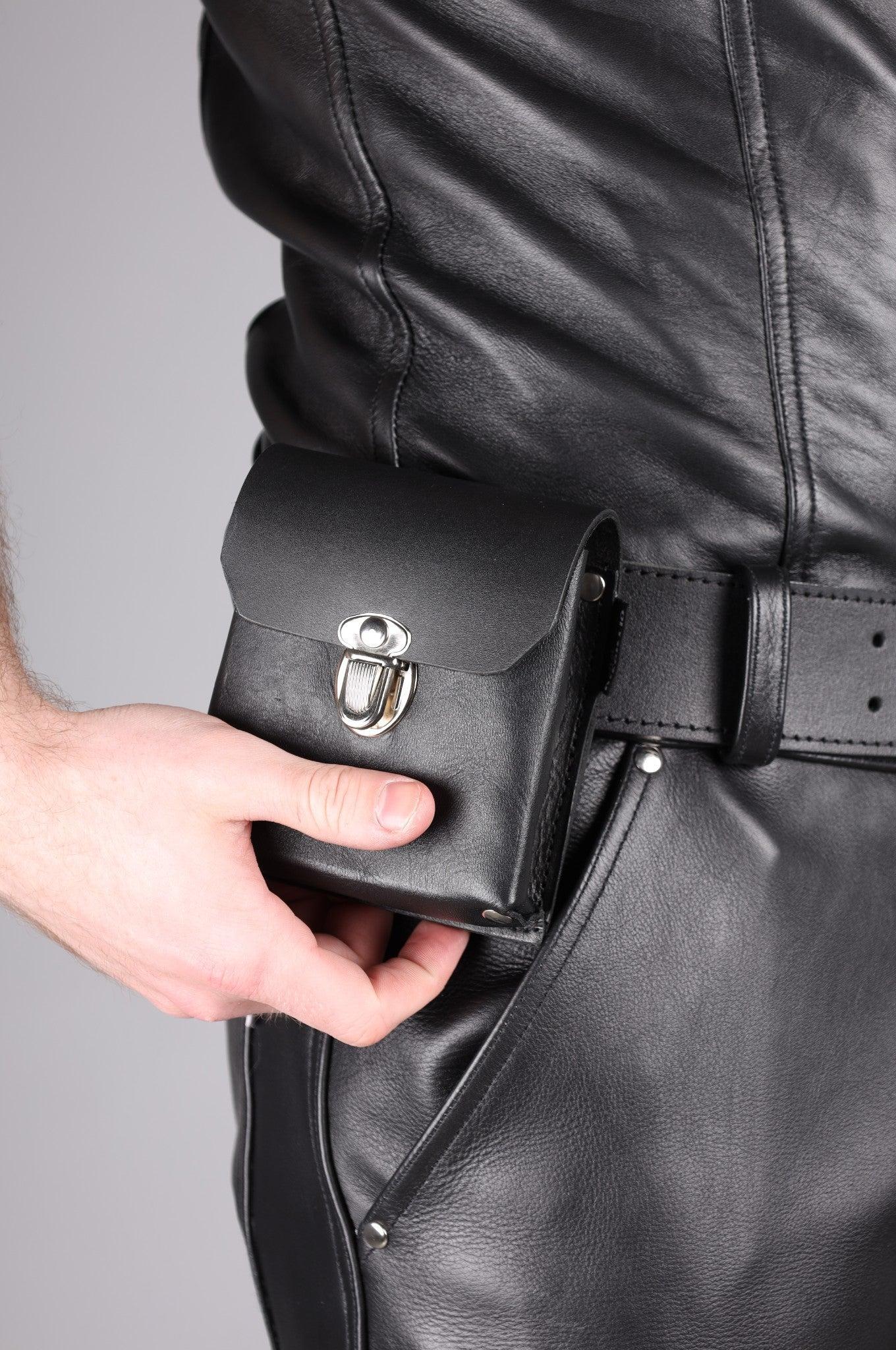 Black Soft Leather Belt Bag - Small at MR. Riegillio