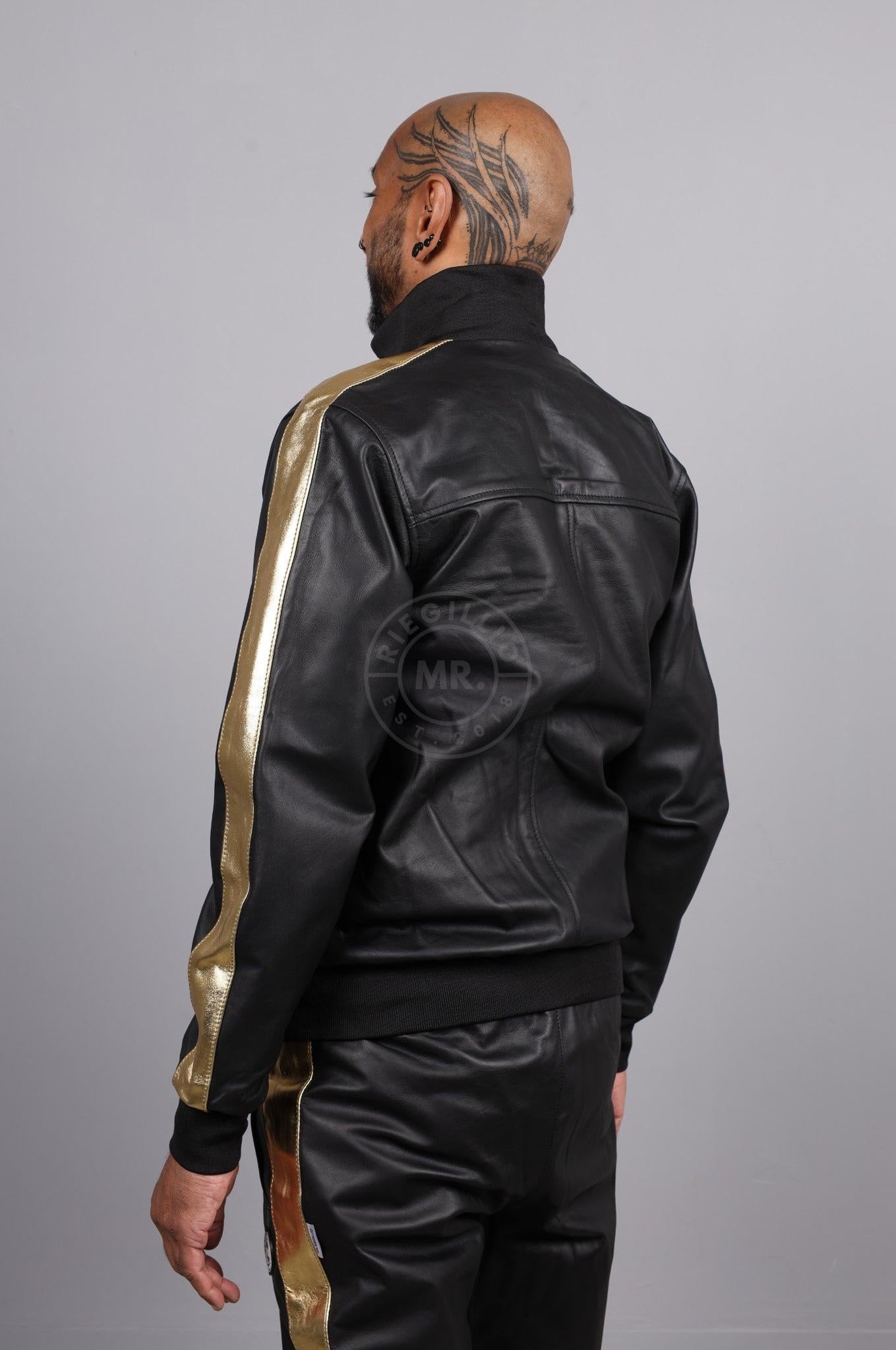 Leather Tracksuit Jacket - PODI - Gold at MR. Riegillio