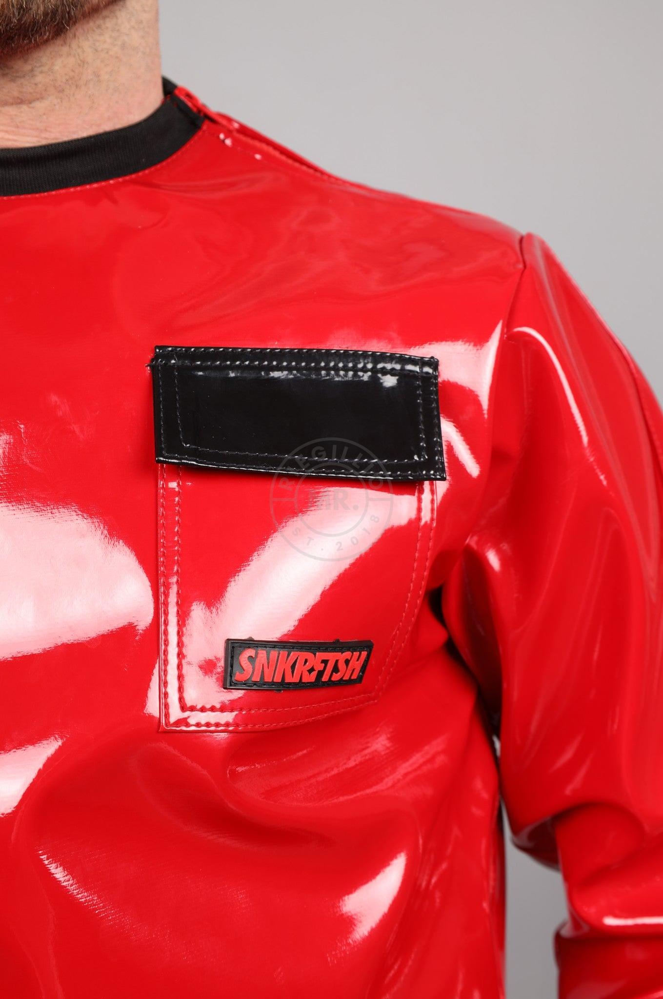 SNKRFTSH Red PVC Sweater at MR. Riegillio